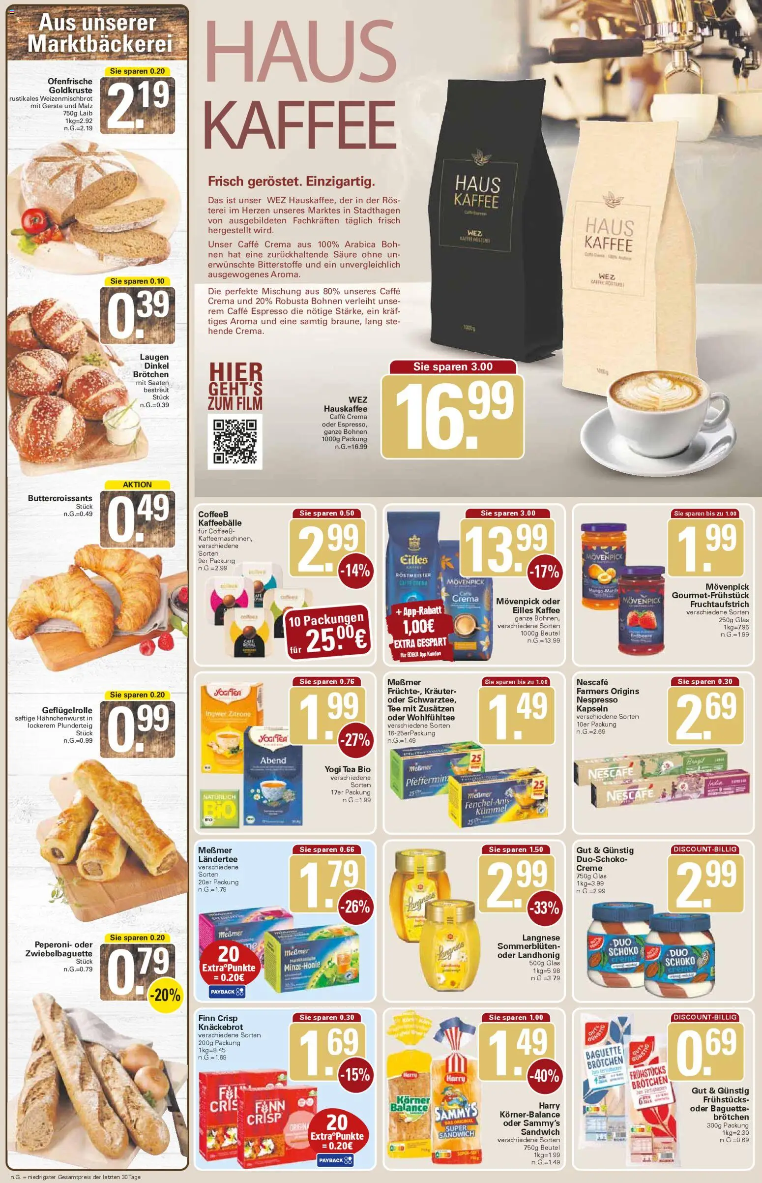 WEZ Prospekt – gültig ab 01.12.2025 | Seite: 8 | Produkte: Langnese, Nescafe, Messmer, Baguette