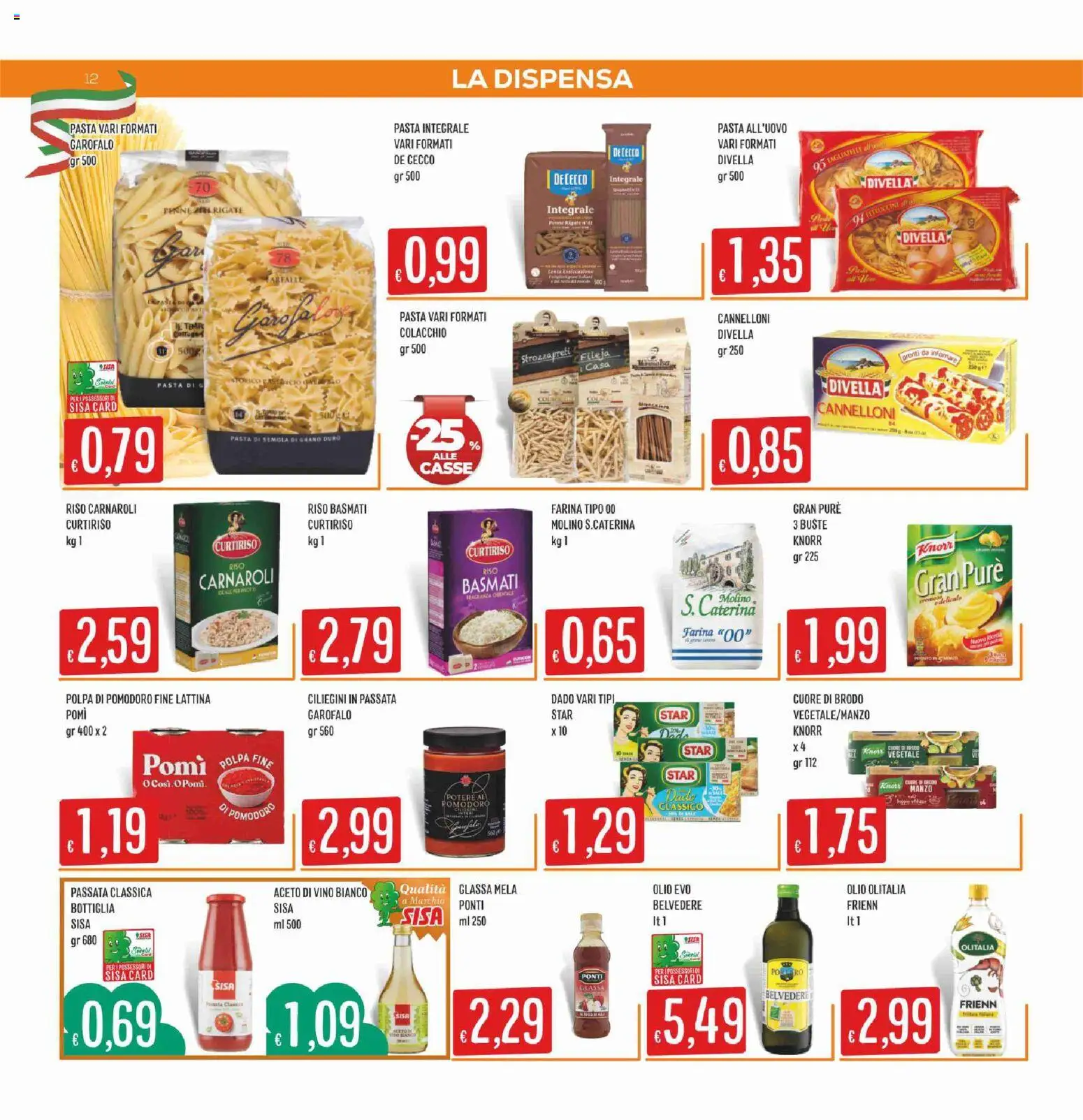 Volantino SISA del 16.04.2026 | Pagina: 12 | Prodotti: Riso, Pomodoro, Olio, Vino bianco