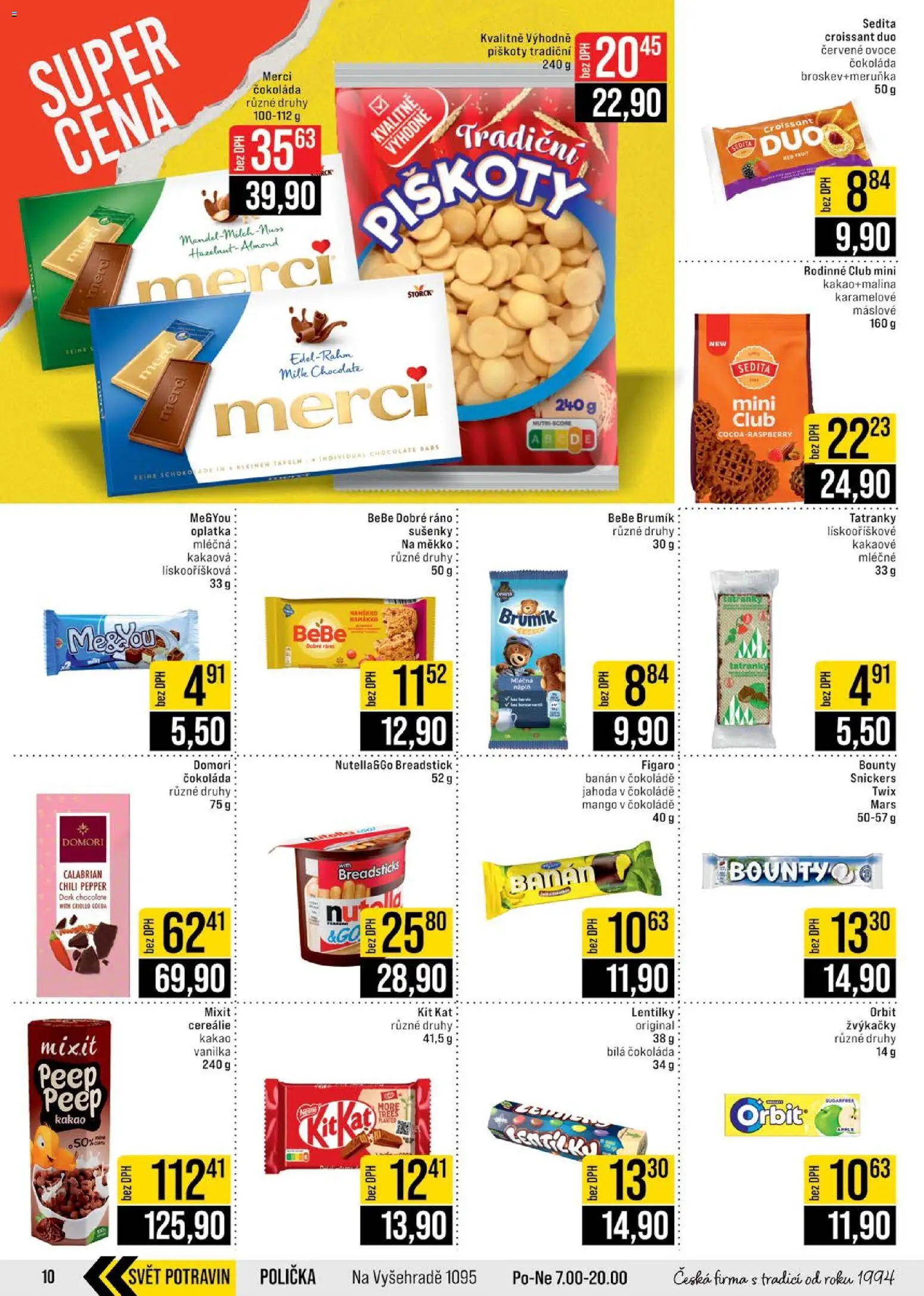 Jip leták - Cash & Carry od 02.01.2026 | Strana: 10 | Produkty: Twix, Cereálie, Banán, Brumik