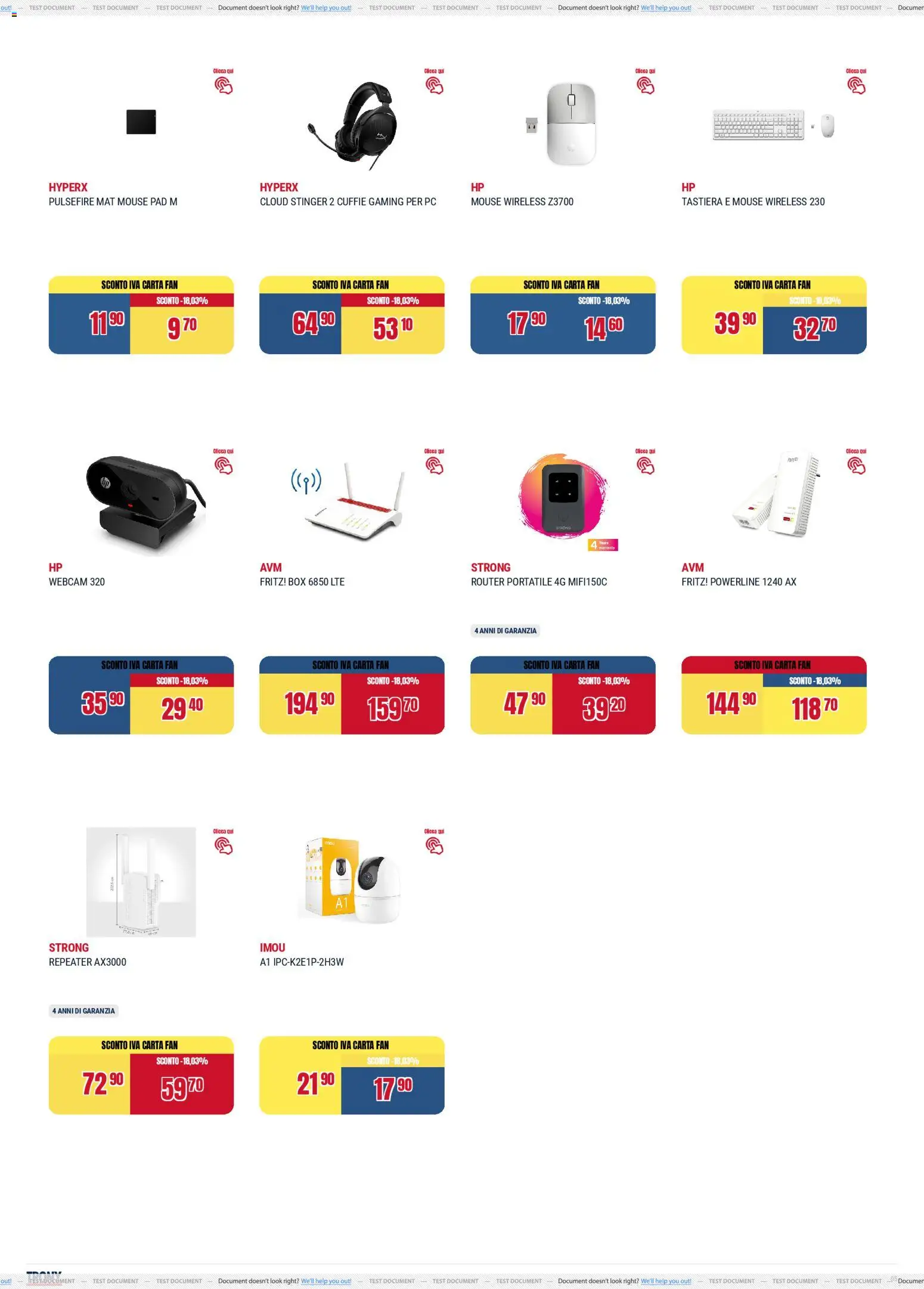 Volantino Trony del 02.04.2026 | Pagina: 5 | Prodotti: Webcam, PC, Mouse, Cuffie