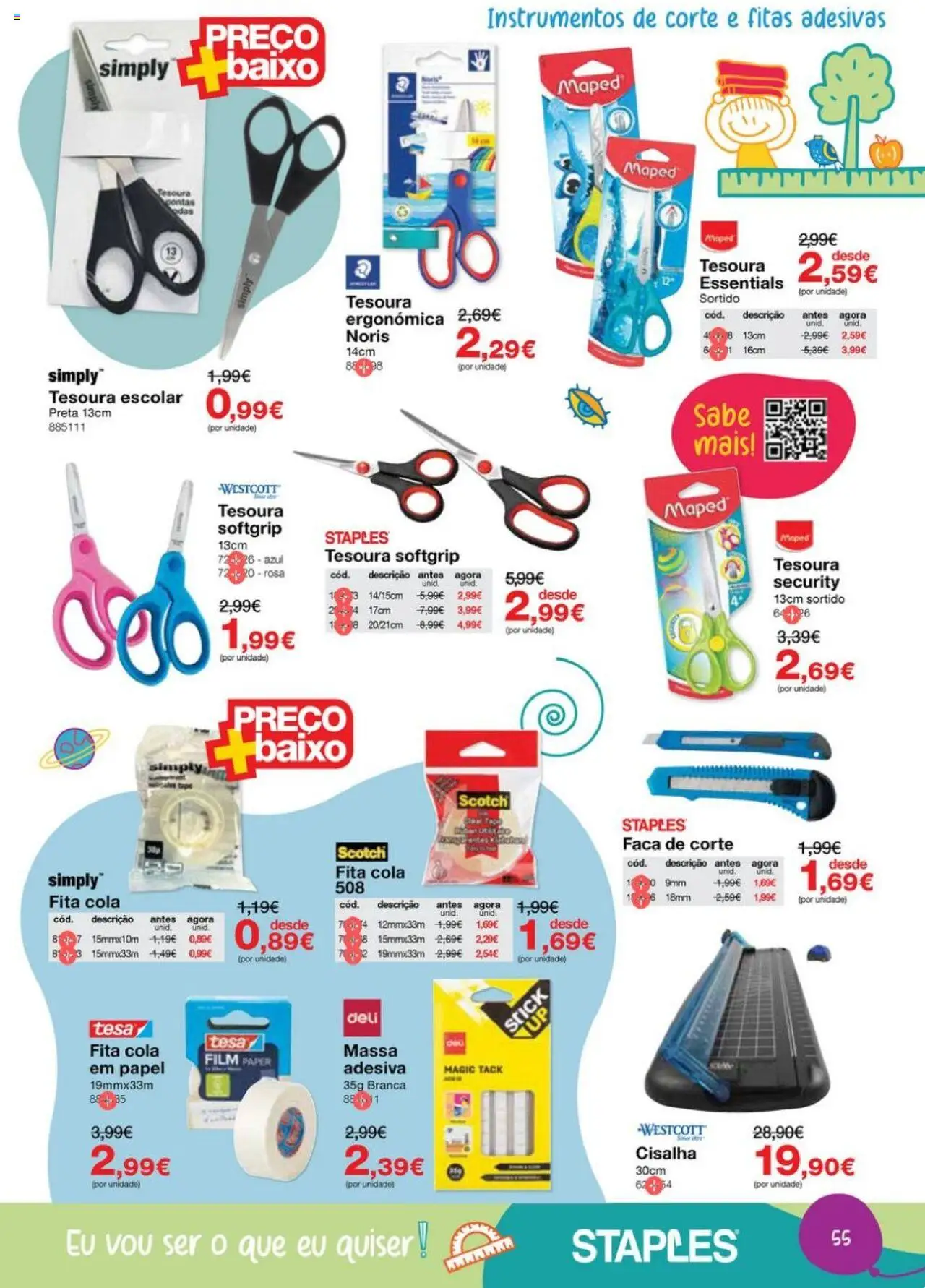 Staples - Folheto Regresso às Aulas 2025 │ válido de 18.08.2025 | Página: 55 | Produtos: Faca, Massa