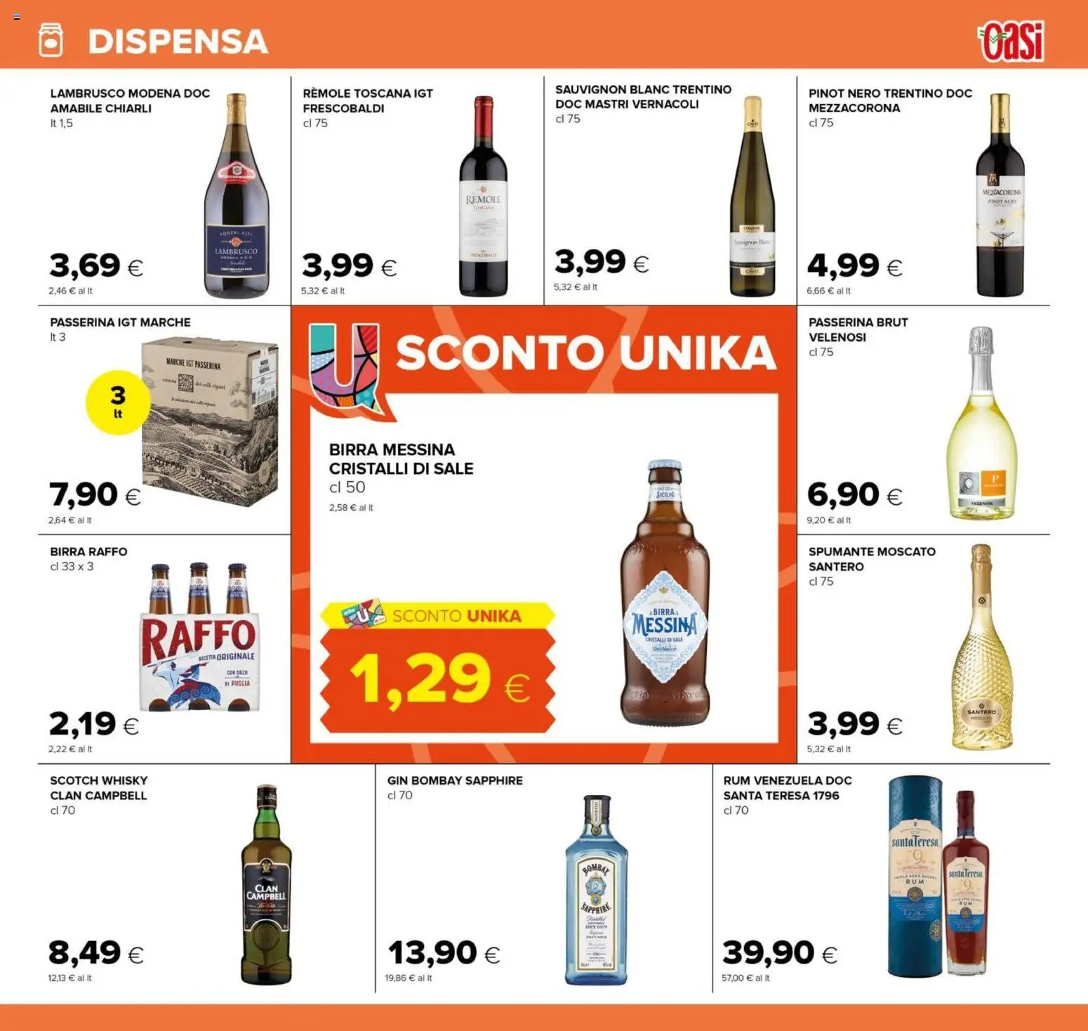 Volantino Oasi del 12.02.2026 | Pagina: 23 | Prodotti: Birra, Whisky, Sale, Rum