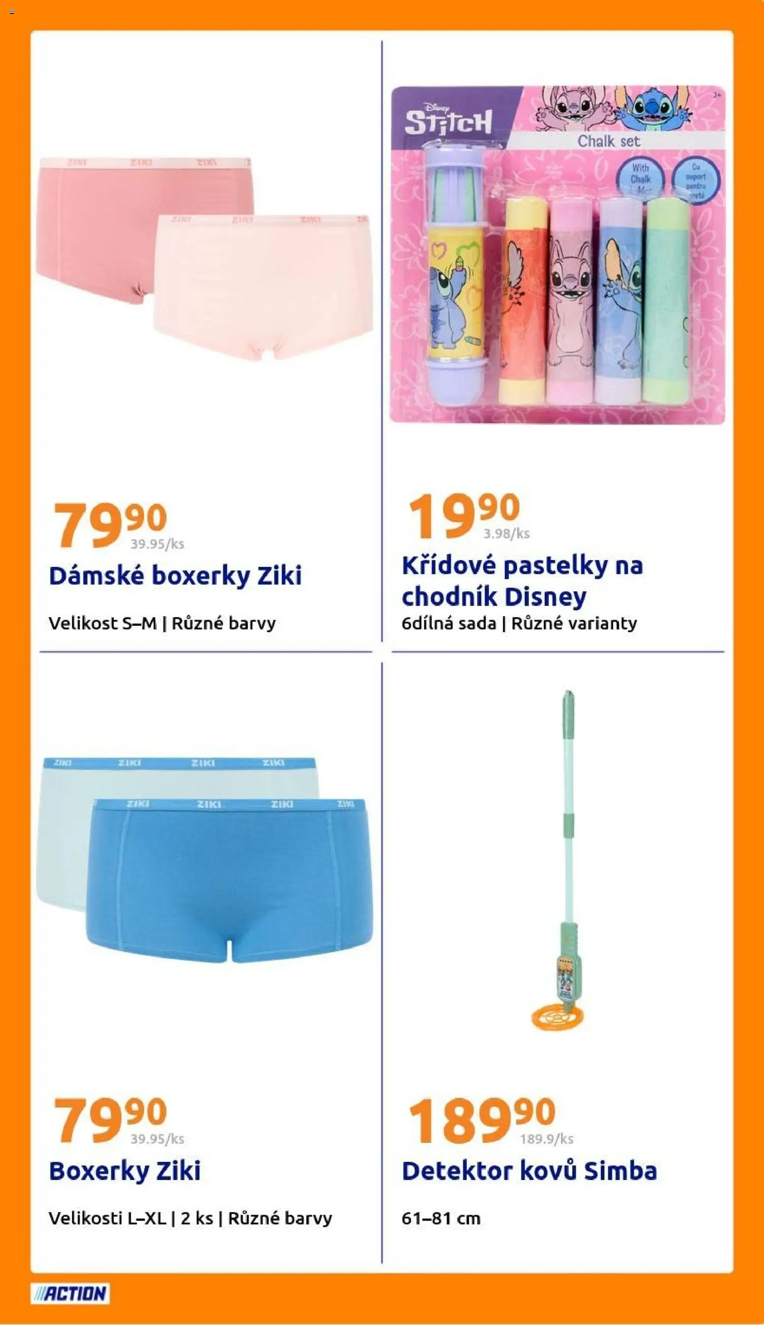 Action leták od 18.02.2026 | Strana: 21 | Produkty: Pastelky, Boxerky, Detektor kovu, Barvy