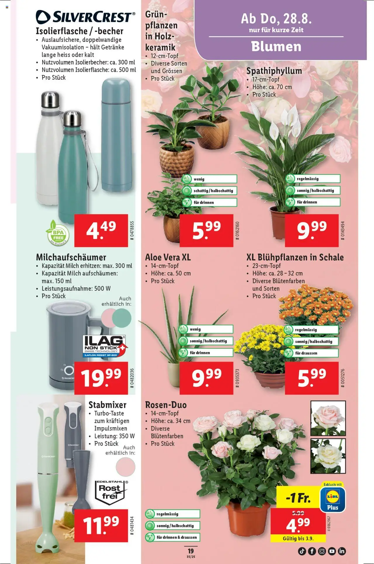 Lidl Aktionen ab 28.08.2025 | Seite: 21 | Produkte: Milch, Stabmixer