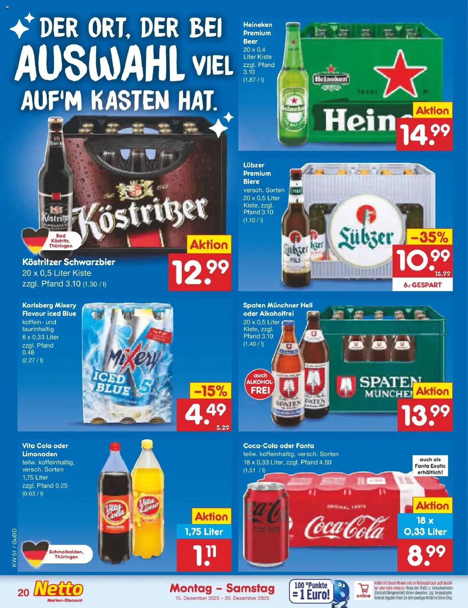 Netto Marken-Discount prospekt Augustusburg	 – gültig ab 15.12.2025 | Seite: 24 | Produkte: Fanta, Kostritzer, Vita cola, Mixery
