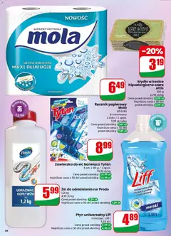 Pogląd oferty "Ręcznik papierowy Mola, 82 listki, 2-warstwowy, 2 rolki / 1 opak." - ważna od 08.04.2026 | Strona: 68 | Produkty: Rolki, Ręczniki papierowe, Cleaner, Ręcznik papierowy
