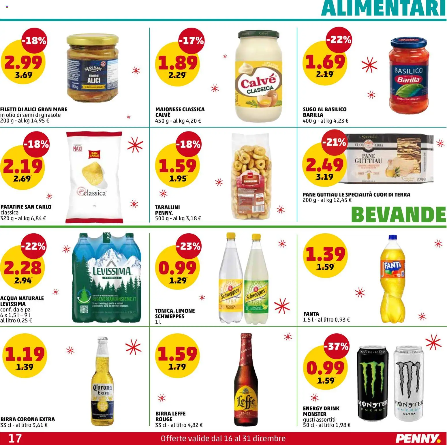 Volantino PENNY del 16.12.2025 | Pagina: 17 | Prodotti: Pane, Olio, Acqua naturale, Olio di semi di girasole