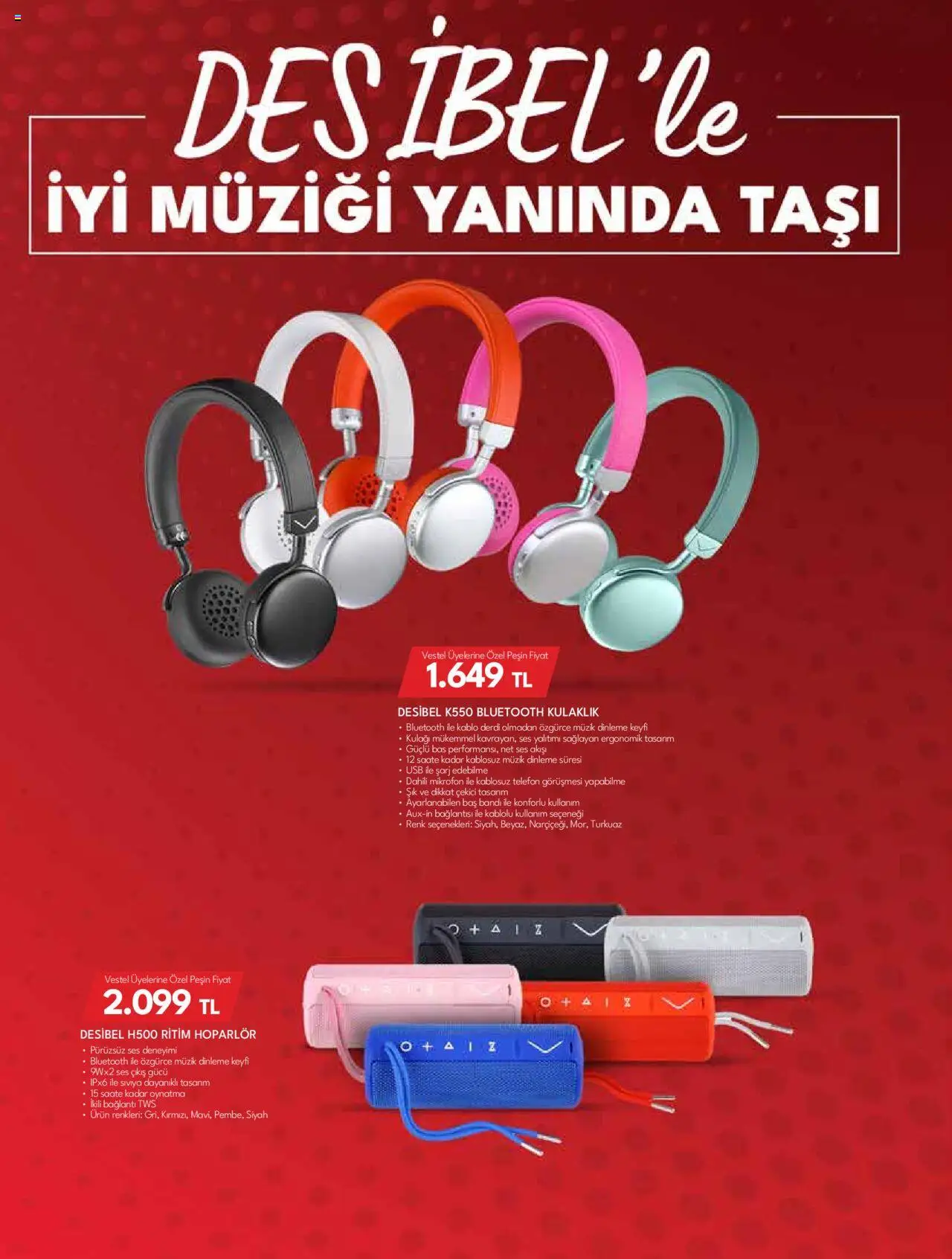 Vestel Mobil ve Akıllı Ürünler - 03.09.2025 tarihinden itibaren geçerlidir | Sayfa: 11 | Ürünler: Telefon, Ses, Mikrofon, USB