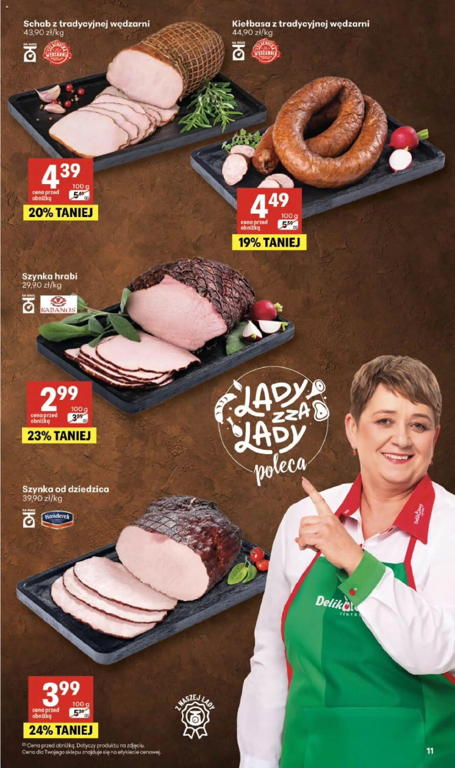 Delikatesy Centrum Gazetka od 26.02.2026 | Strona: 11 | Produkty: Kiełbasa, Schab, Szynka