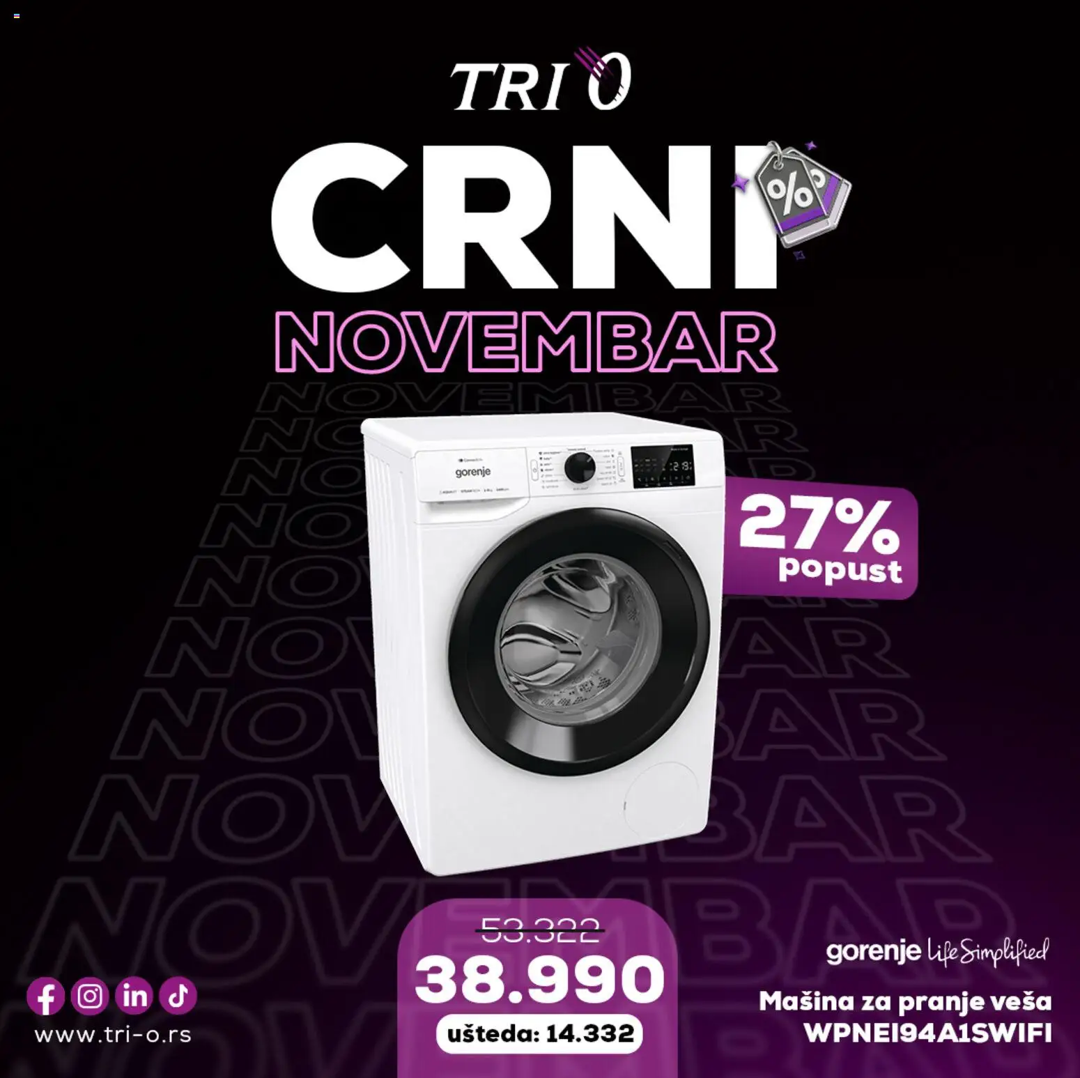 Tri O katalog - važi od 01.11.2025 | Strana: 3 | Proizvode: Mašina za pranje veša