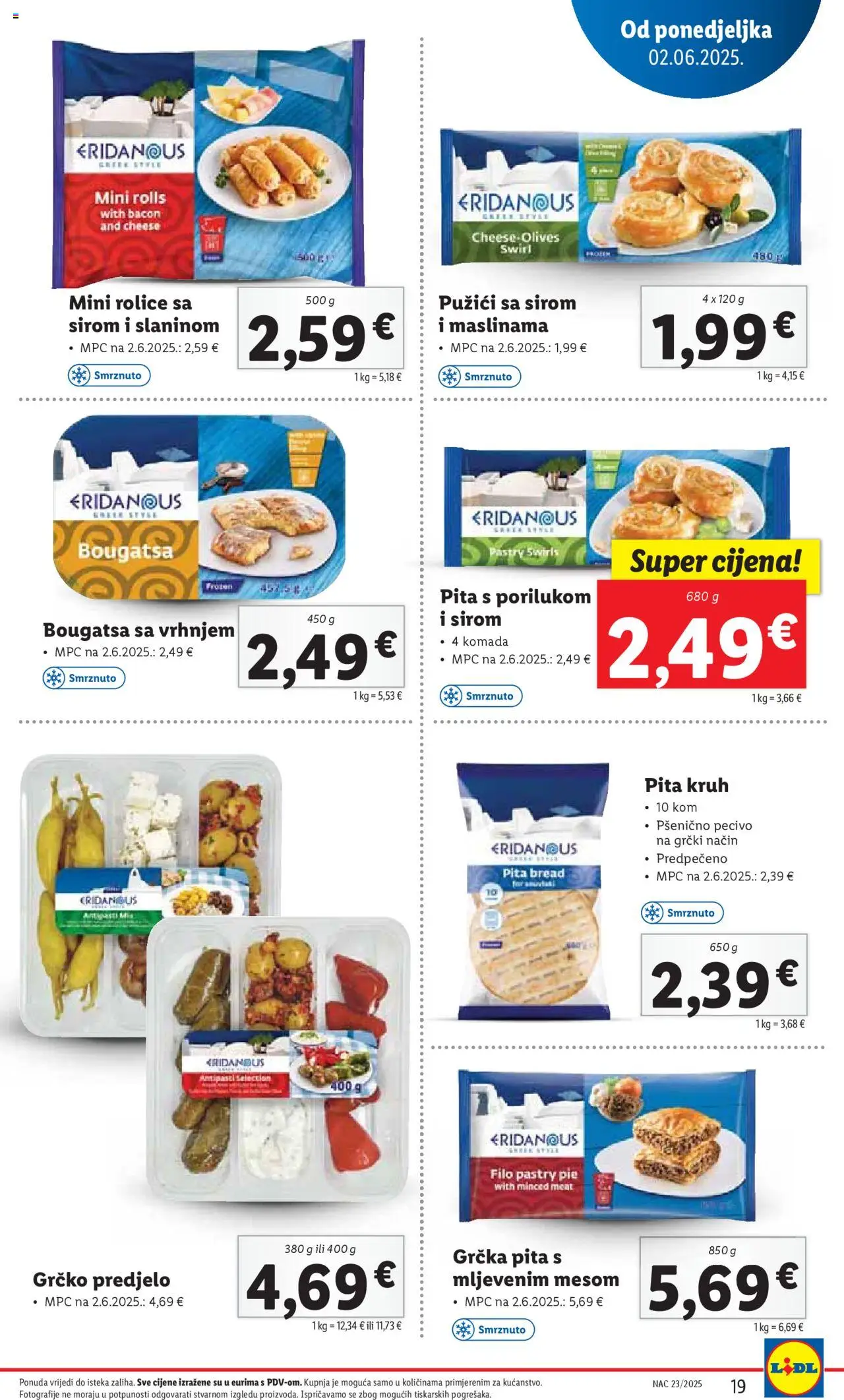 Lidl katalog | vrijedi od 02.06.2025 | Stranica: 19 | Proizvodi: Kruh, Pita, Pecivo
