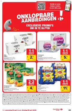 Carrefour market folder week 17 - Voorbeeld van een folder van Carrefour market, geldig van 22.04.2026 | Pagina: 23 | Producten: Sap, Fles, Folders, Akkumulátor töltő