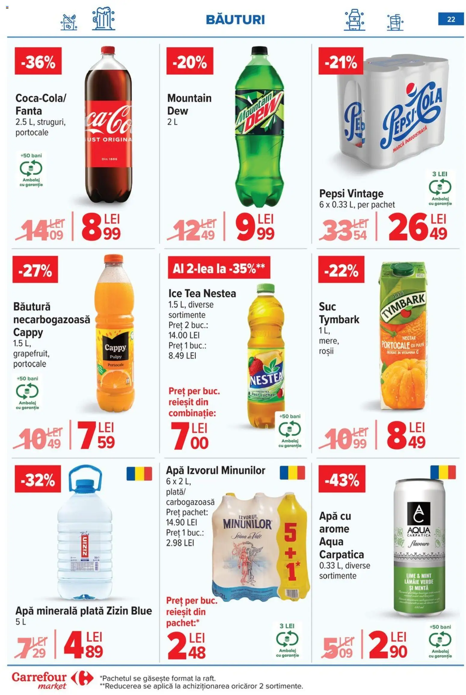 Noul catalog Carrefour – valabil de la 25.02.2026 | Pagină: 23 | Produse: Lime, Portocale, Apă, Lămâie