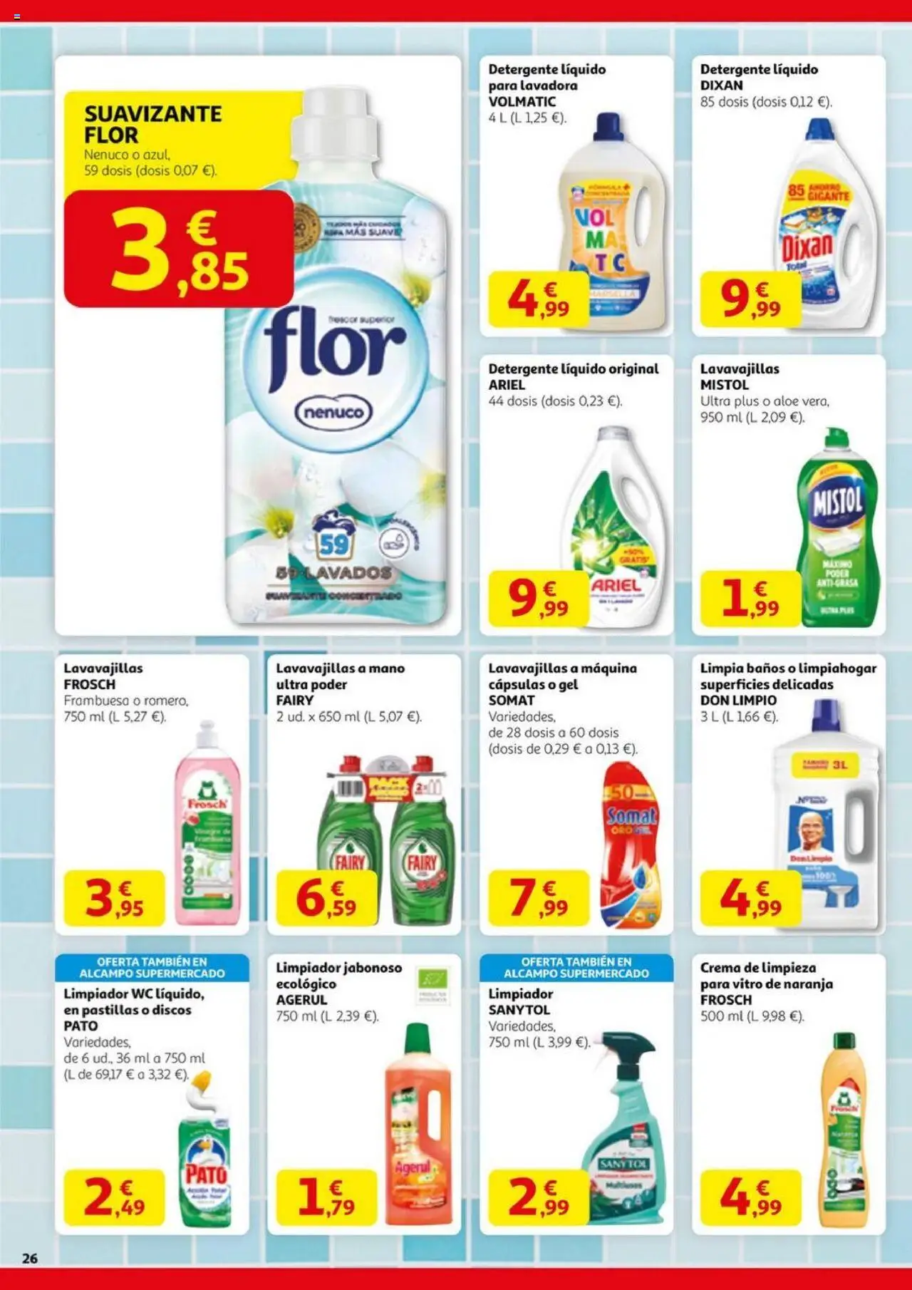 Alcampo - HG Madrid Unificado │ válido desde el 11.09.2025 | Página: 26 | Productos: Detergente, Crema, Detergente líquido, Lavadora