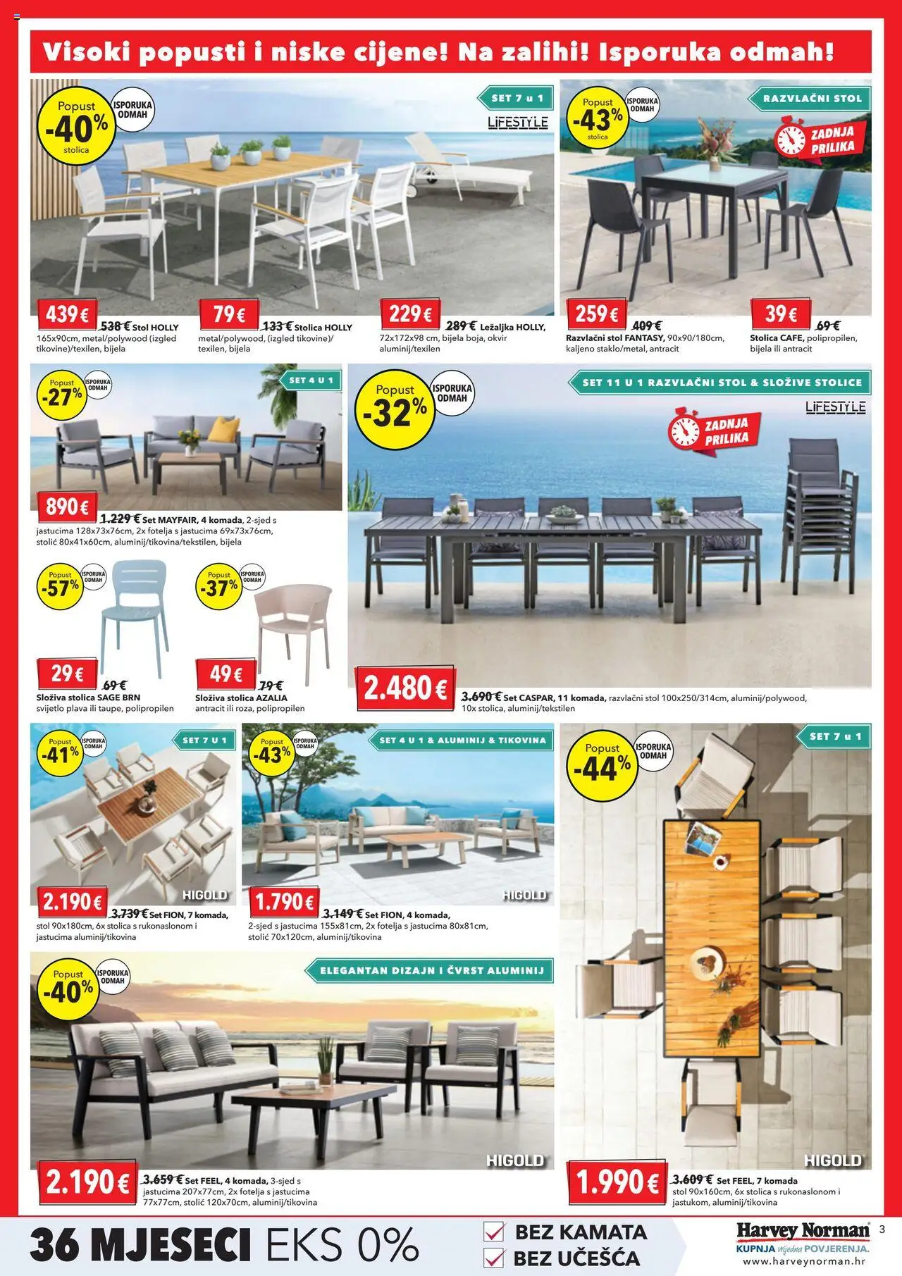 Harvey Norman katalog | vrijedi od 03.06.2025 | Stranica: 3 | Proizvodi: Fotelja, Ležaljka, Stol, Stolica