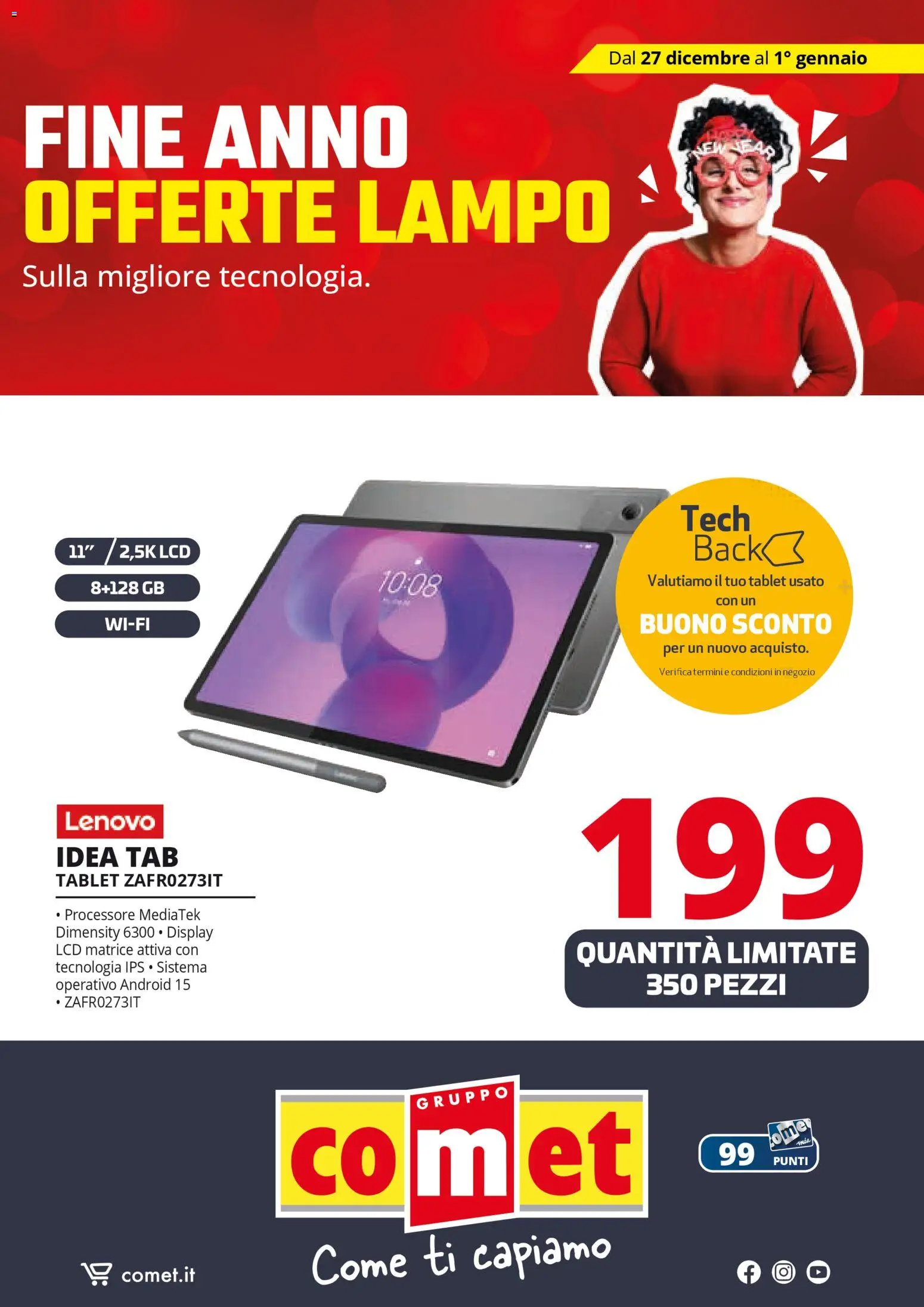 Volantino Comet del 27.12.2025 | Pagina: 19 | Prodotti: Tablet