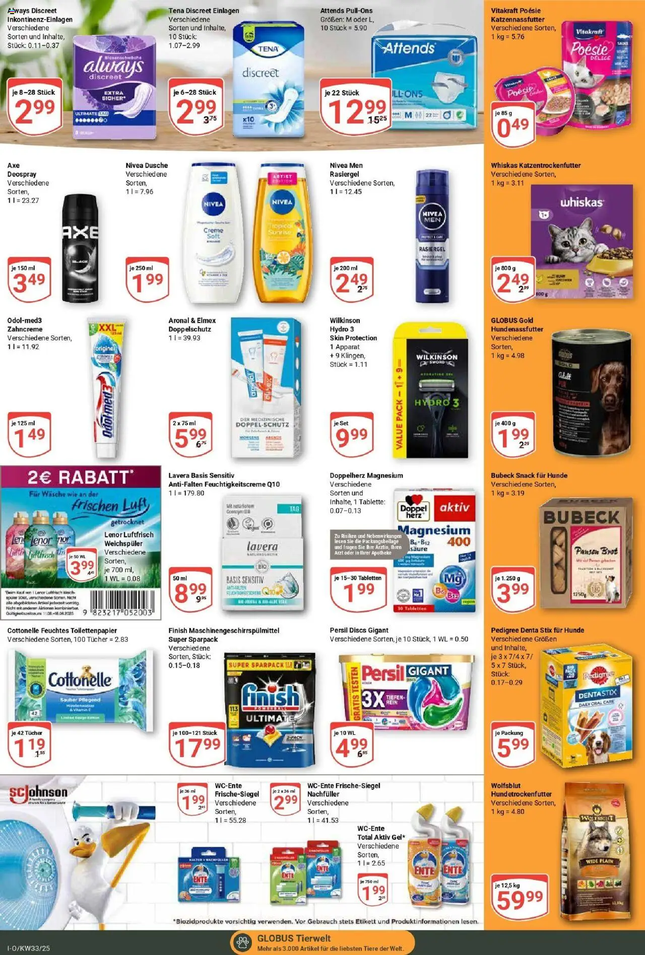 Globus prospekt Idar-Oberstein	 - gültig ab dem 11.08.2025 | Seite: 20 | Produkte: Dusche, Creme, Deospray, Persil