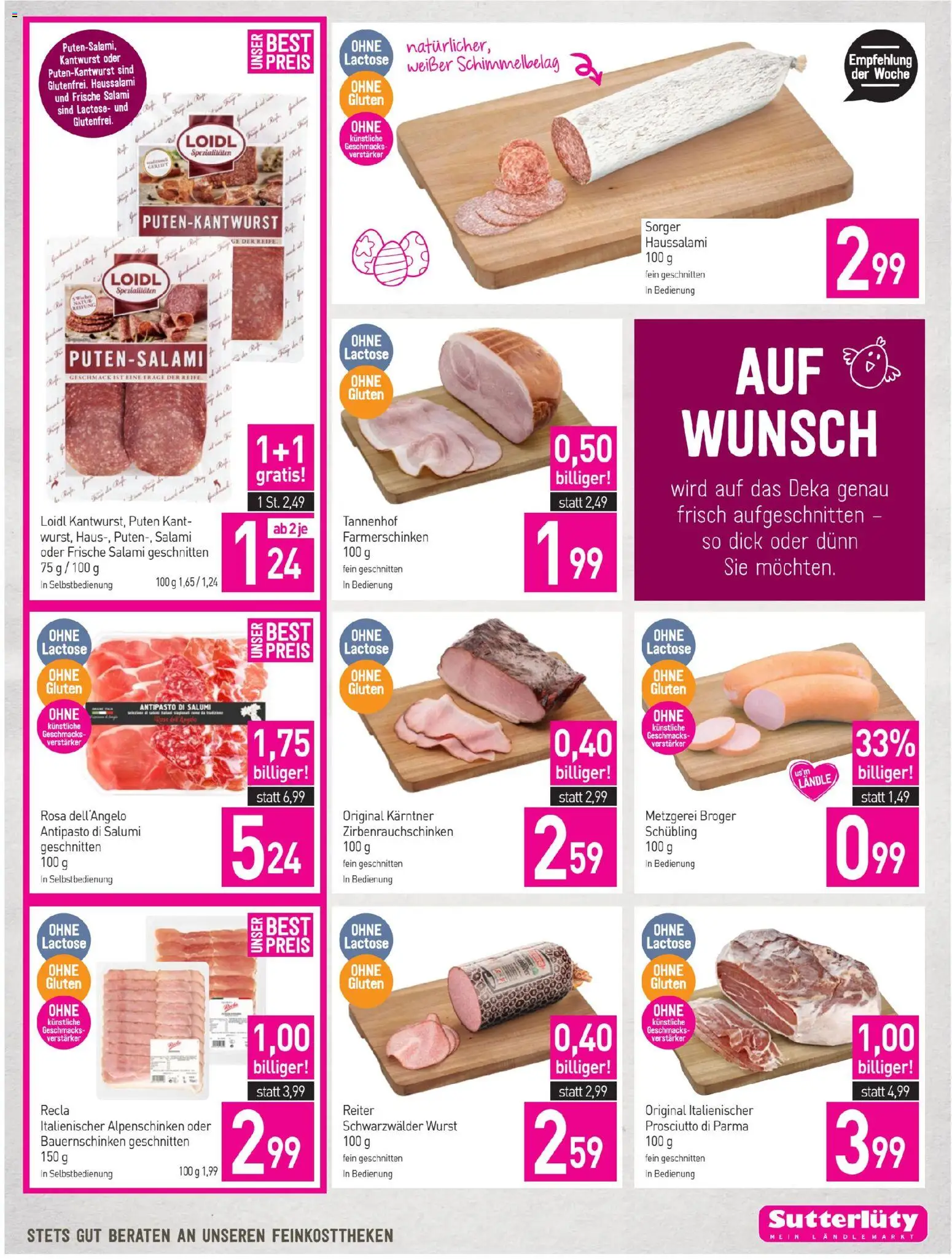 Sutterlüty Flugblatt gültig ab 02.04.2026 | Seite: 11 | Produkte: Wurst, Salami