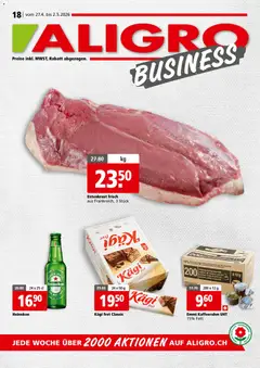 Aligro aktionen Business Chavannes, Matran, Genf, Sitten ab 27.05.2026 gültig