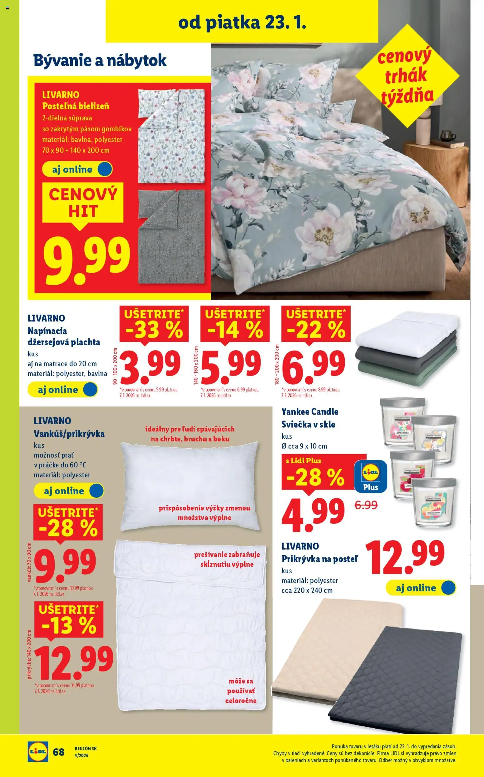Nové Lidl akcie – leták je platný od 22.01.2026 | Strana: 26 | Produkty: Matrace, Nábytok, Plachta, Posteľ