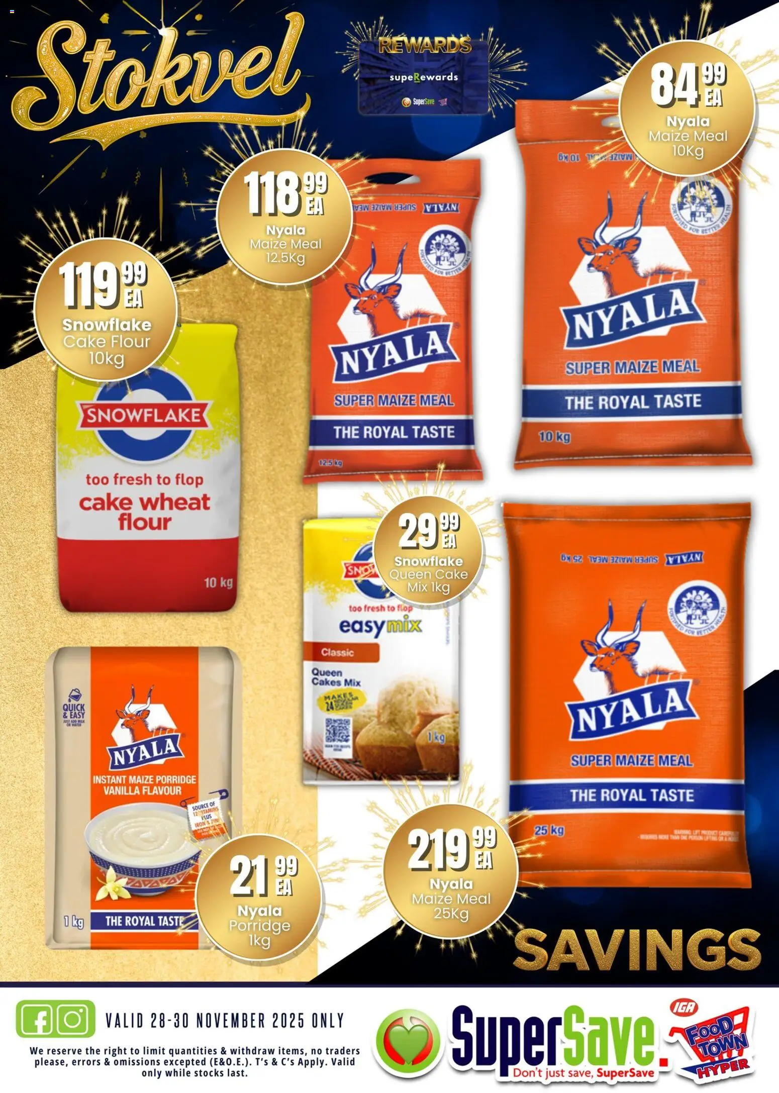 New Super Save catalogue – valid from 28.11.2025 | Page: 7 | Products: Cake, Flour, Iron, Maize meal