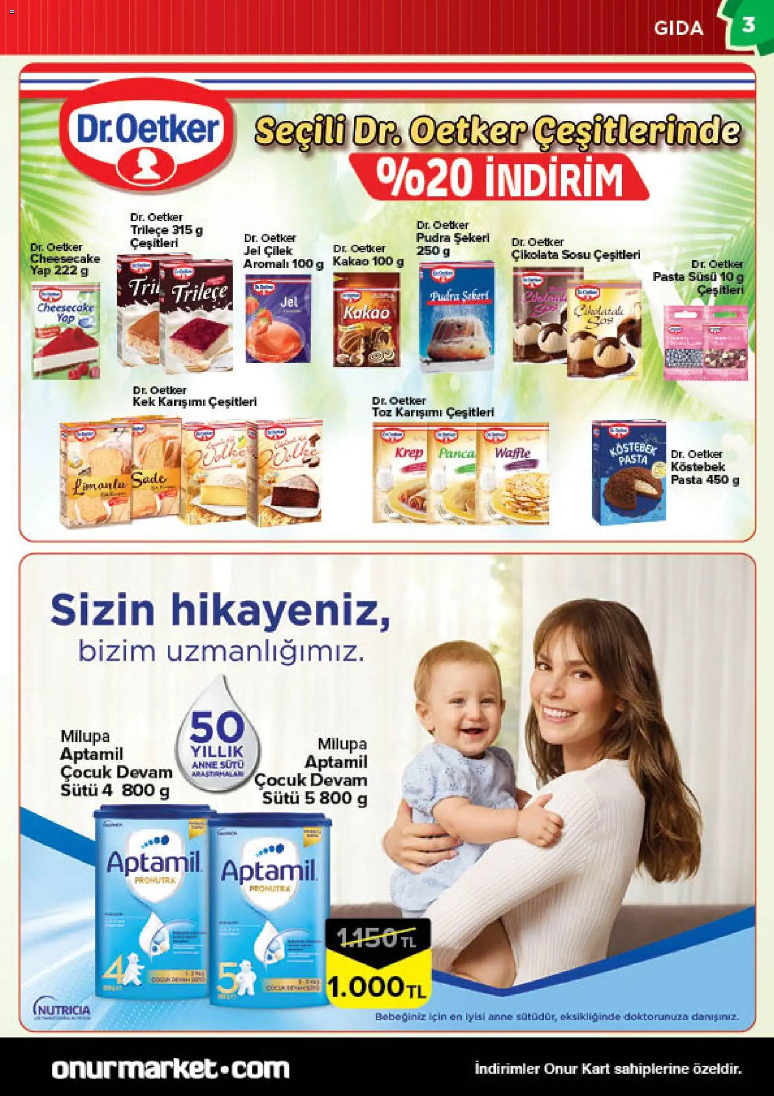Onur Market Katalog - İstanbul - 02.01.2026 tarihinden itibaren geçerlidir | Sayfa: 3 | Ürünler: Çikolata, Pudra, Çilek