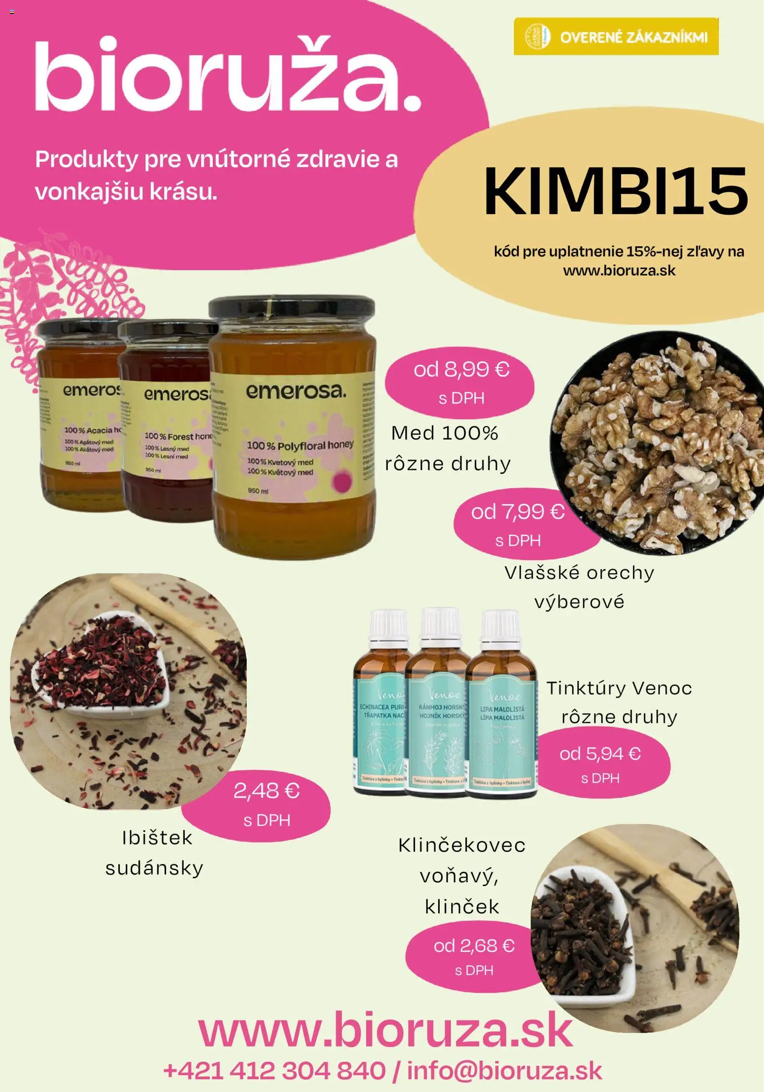 Nové Bioruža s.r.o. akcie – leták je platný od 08.11.2025 | Strana: 1 | Produkty: Orechy, Med, Vlašské orechy