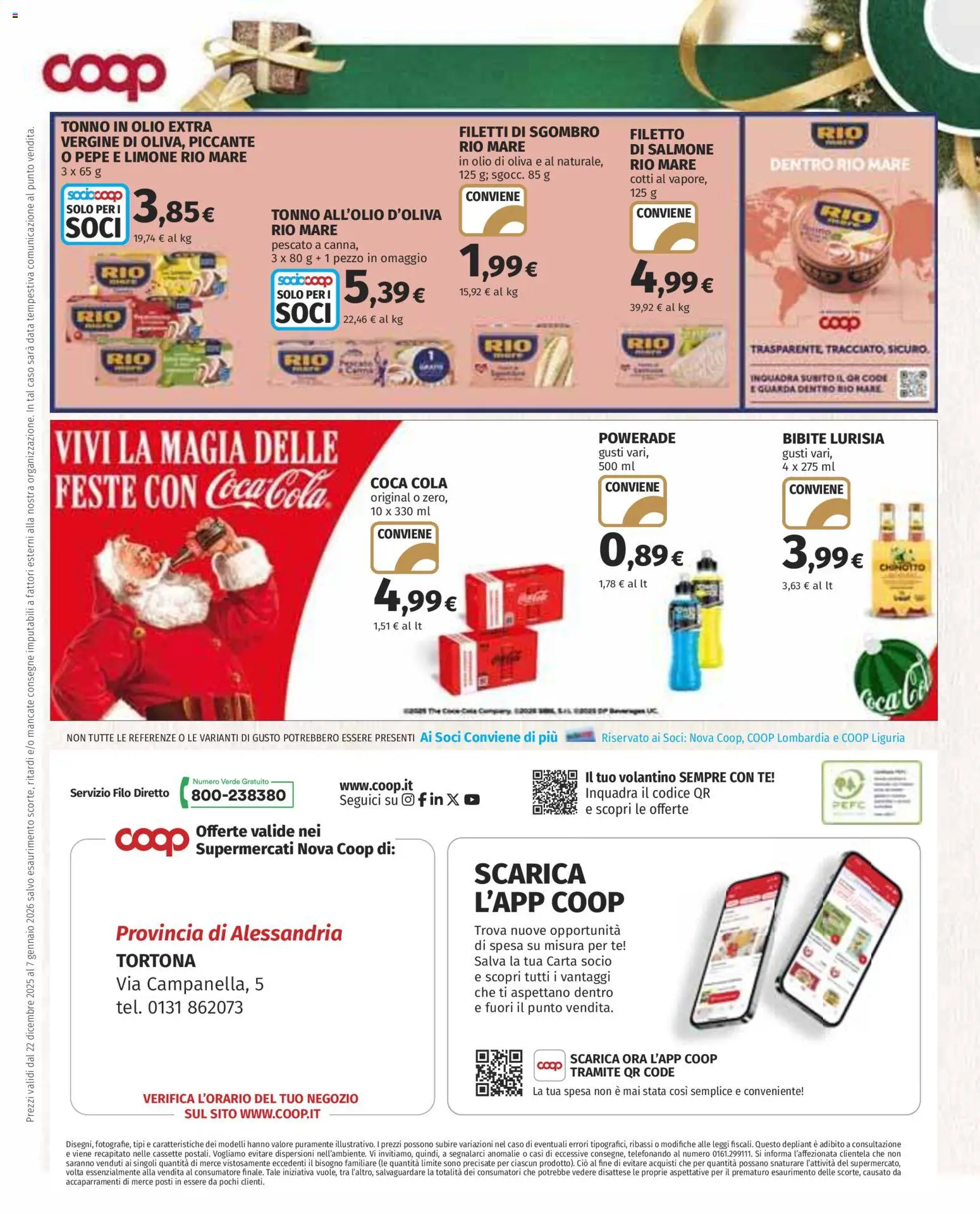 Volantino COOP del 22.12.2025 | Pagina: 14 | Prodotti: Chinotto, Olio, Tonno, Sgombro