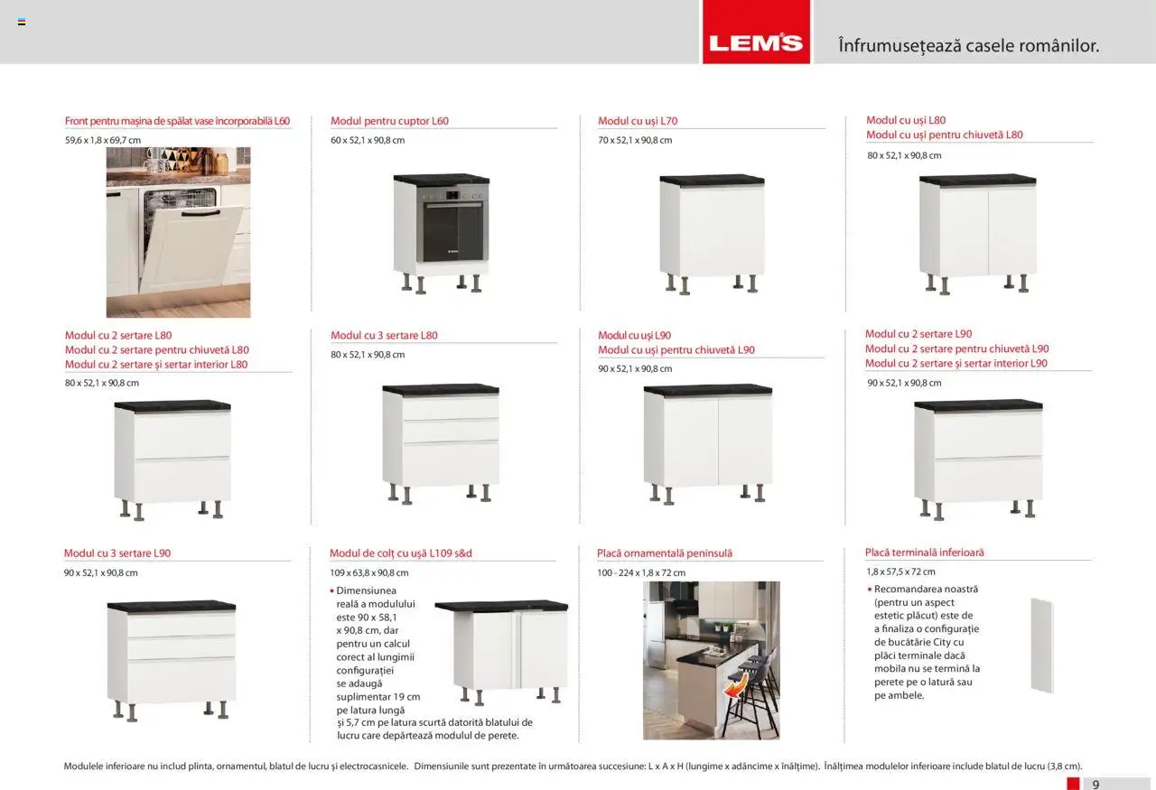 Noul catalog Lem’s – valabil de la 17.11.2023 | Pagină: 9 | Produse: Mașină De Spălat, Mașină De Spălat Vase, Chiuvetă, Ușă