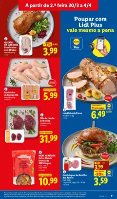 Pré-visualização Hambúrguer de Novilho dos Açores, Beef burger from Azores, 340 g, 1 kg = 11.74; 1 kg c/ LP = 10.56 válido de 30.03.2026 | Página: 9