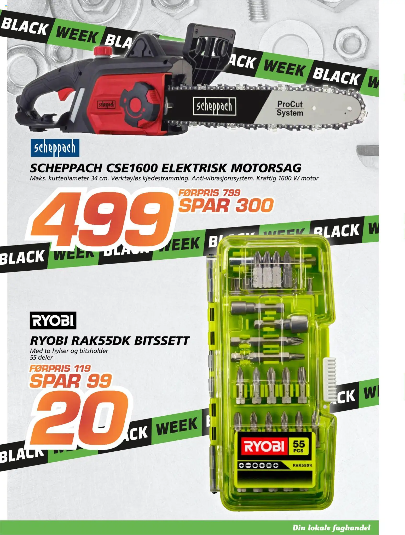 {H1} | Side: 5 | Produkter: Noisette, Motorsag, Dartpilar