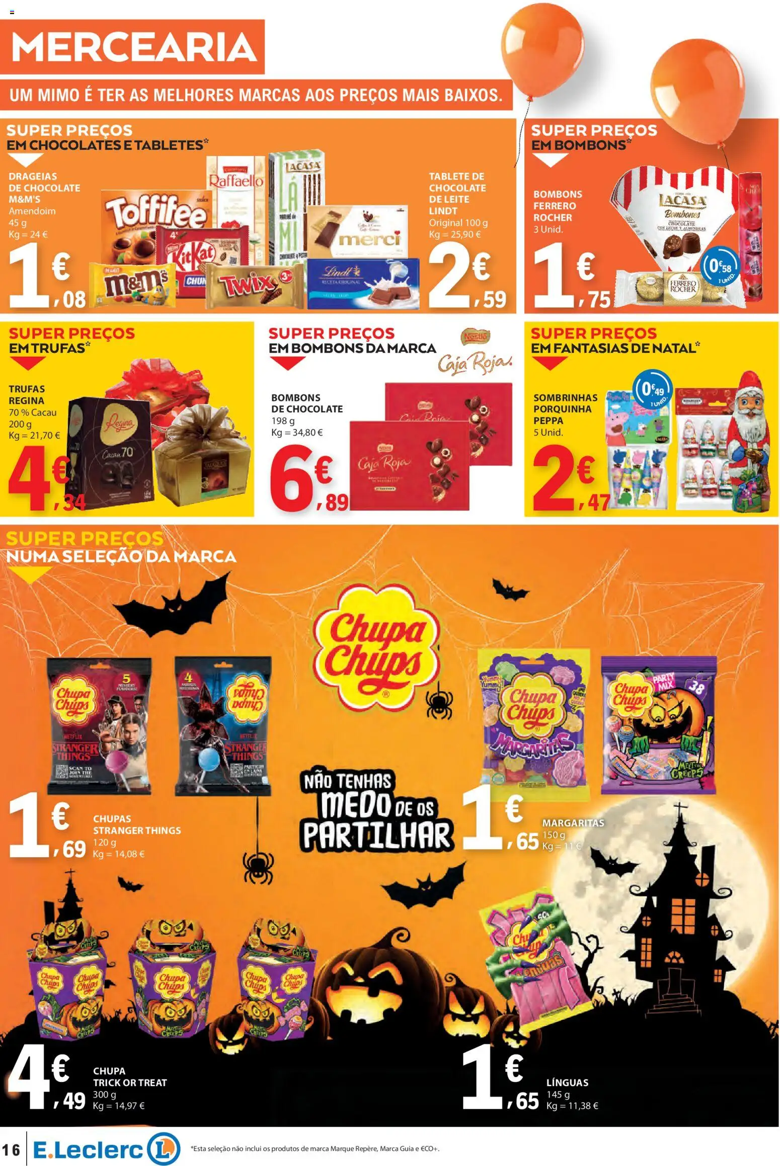 E.Leclerc folheto │ válido de 23.10.2025 | Página: 16 | Produtos: Chocolates, Leite, Chocolate