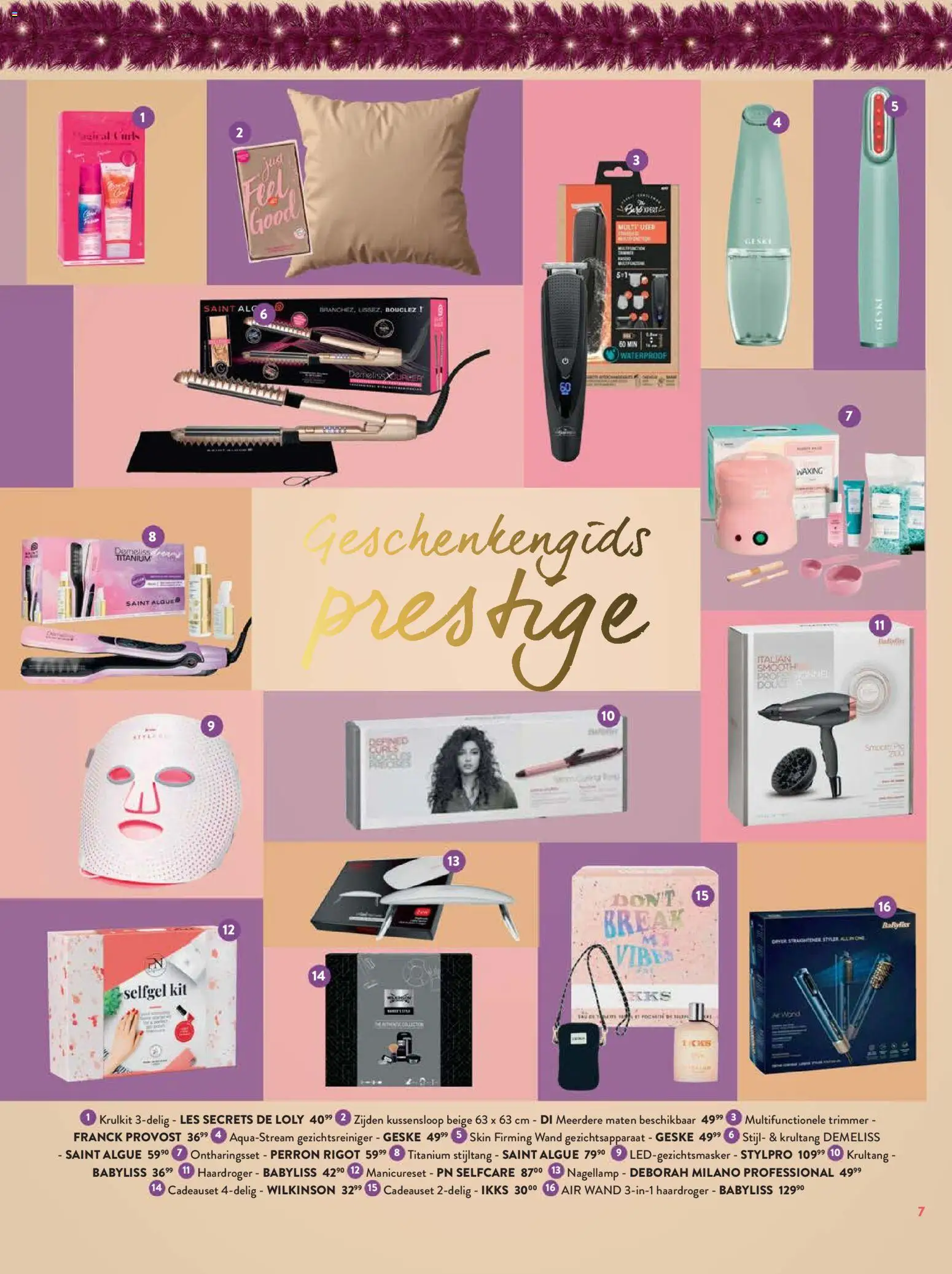 {H1} | Pagina: 7 | Producten: Krultang, Stijltang, Lamp, Trimmer