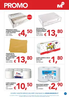 Anteprima del volantino Migross volantino Promo valido a partire dal 12.03.2026 | Pagina: 23 | Prodotti: Carta igienica, Top, Asciugatutto, Tovagliette