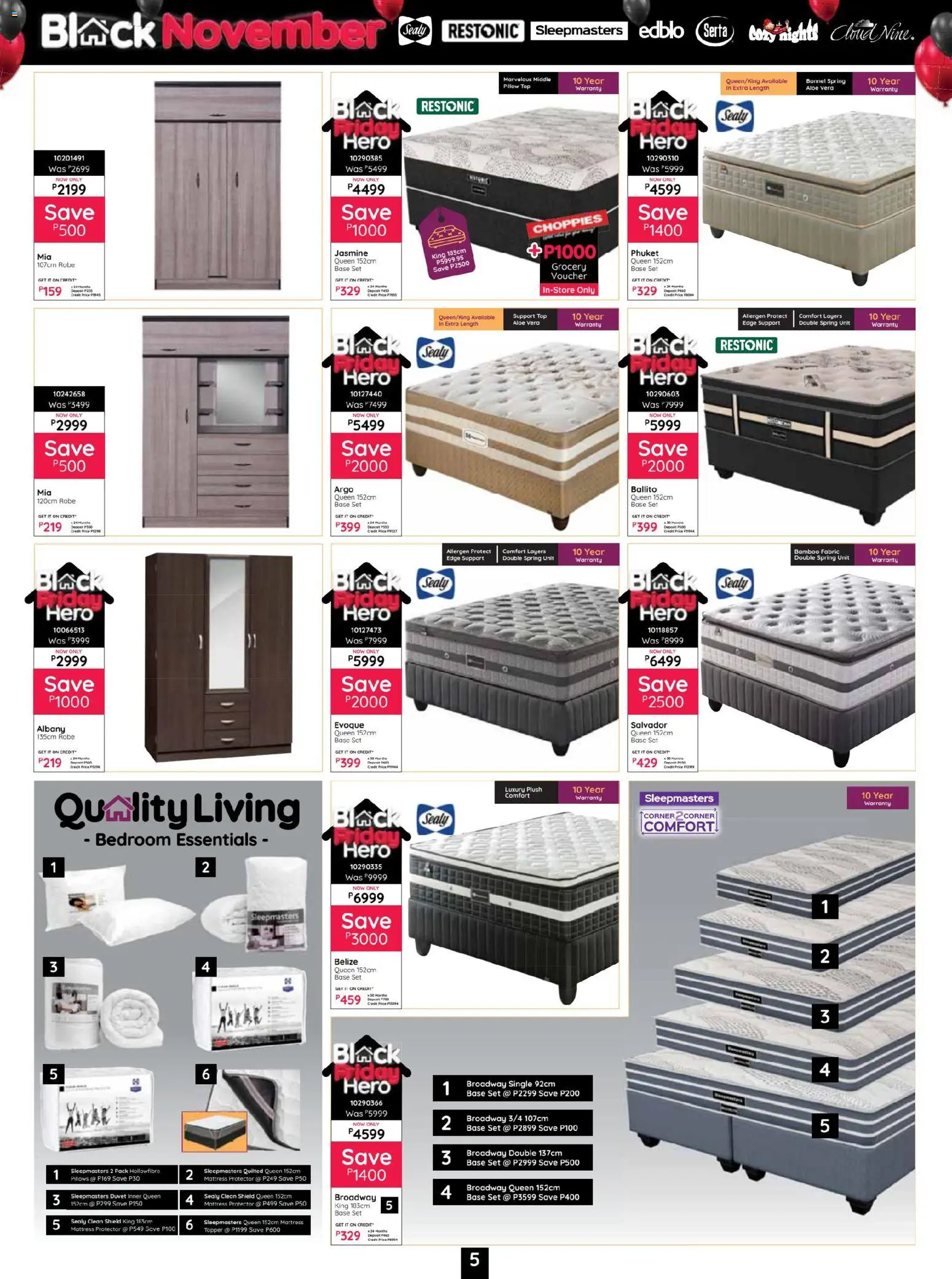 New Bradlows catalogue – valid from 10.11.2025 | Page: 5 | Products: Duvet, Mattress, Pillow