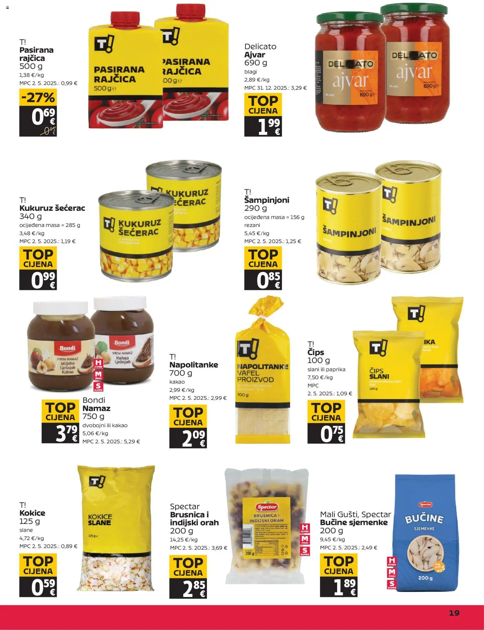 Tommy katalog | vrijedi od 12.03.2026 | Stranica: 19 | Proizvodi: Ajvar, Sjemenke, Brusnica, Indijski orah