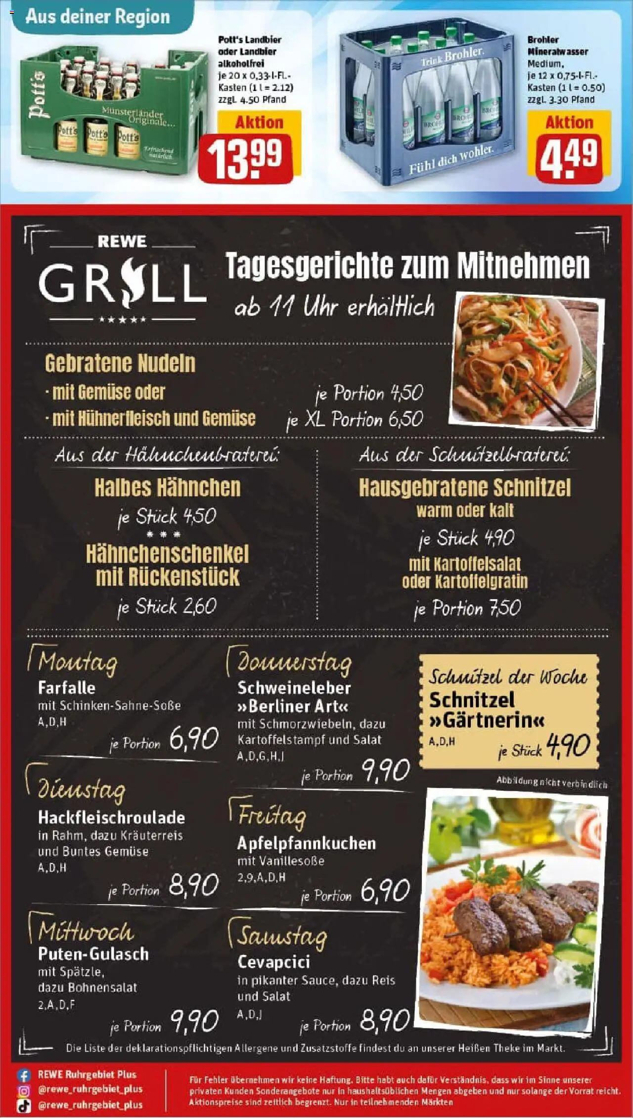 Rewe prospekt Hamm	 - gültig ab dem 06.07.2025 | Seite: 32 | Produkte: Hahnchen, Schnitzel, Hühnerfleisch, Salat