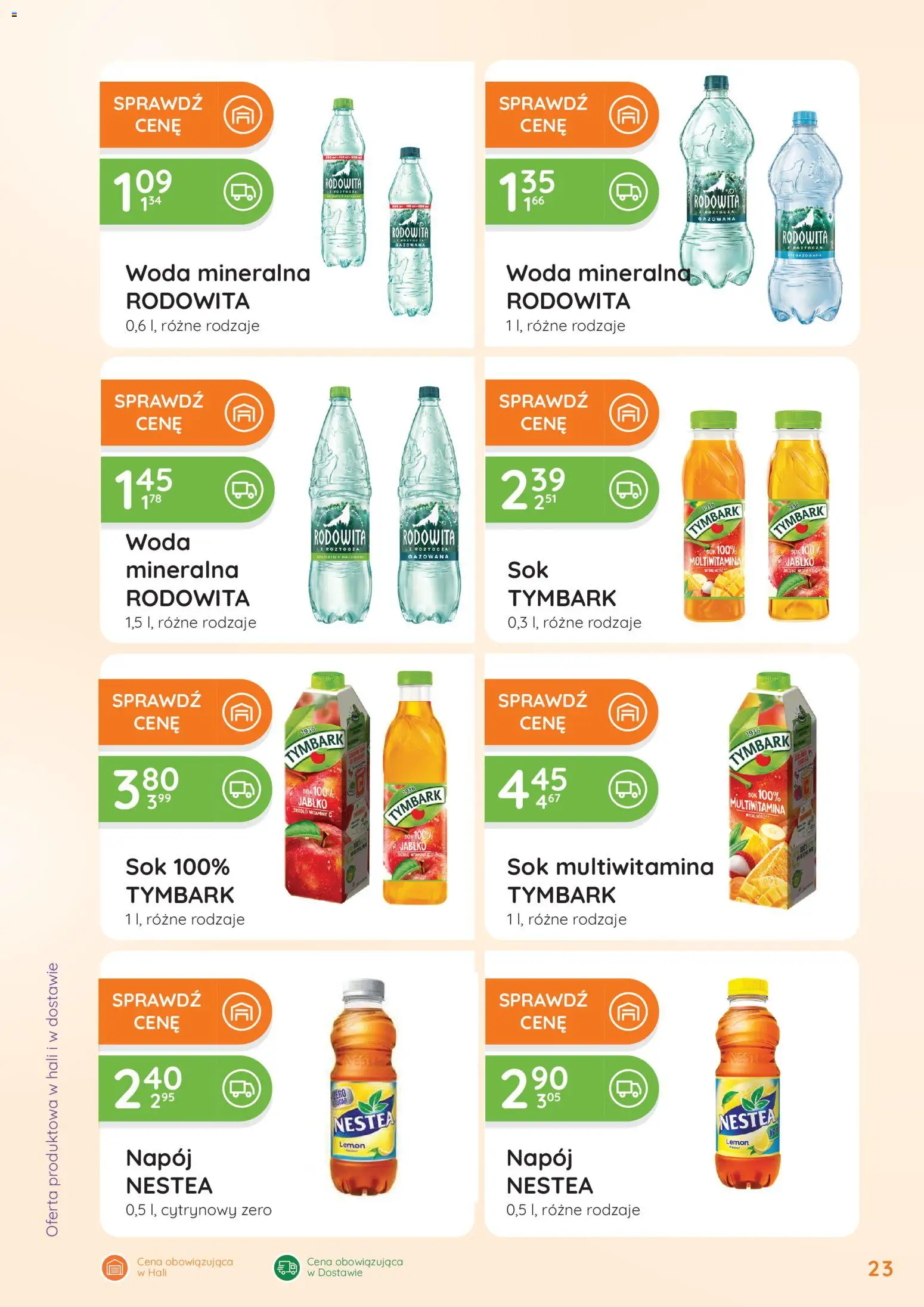 Eurocash Gazetka - Oferta Handlowa od 09.02.2026 | Strona: 23 | Produkty: Sok multiwitamina, Sok, Woda