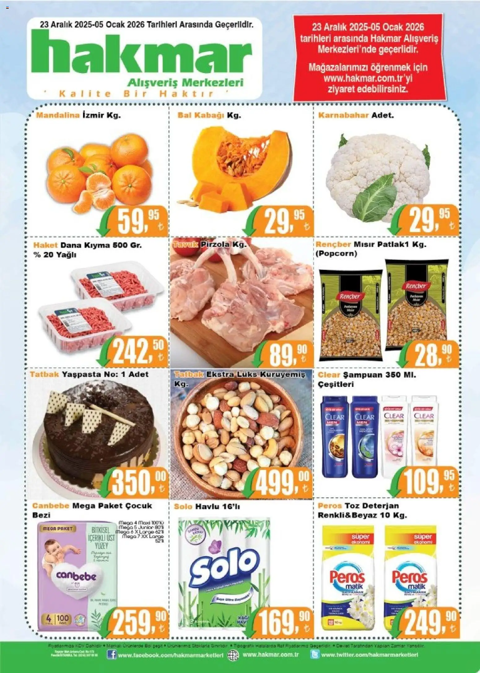 Hakmar Katalog - 23.12.2025 tarihinden itibaren geçerlidir | Sayfa: 8 | Ürünler: Şampuan, Karnabahar, Pirzola, Mısır
