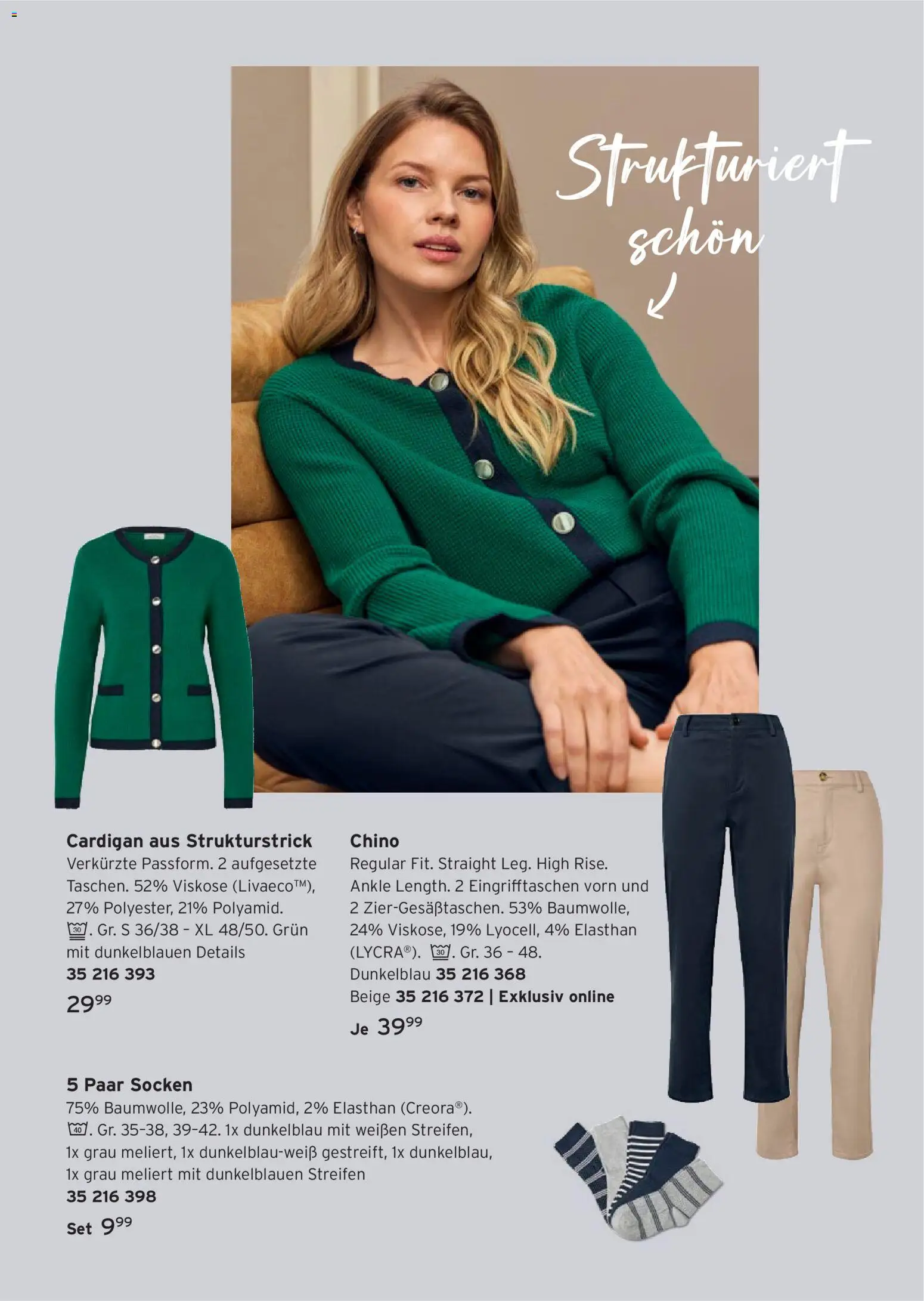 Prospekt Tchibo Lieblingslooks für jeden Tag – gültig ab 25.02.2026 | Seite: 12 | Produkte: Cardigan, Socken
