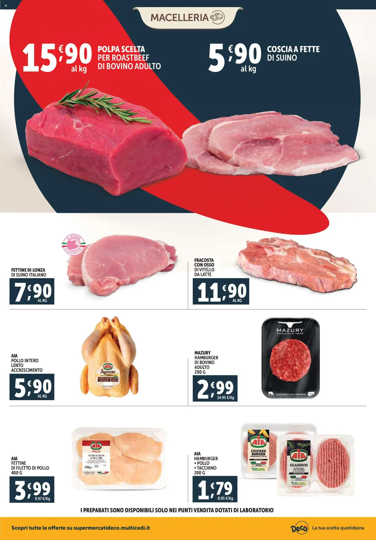 Volantino Decò del 28.10.2025 | Pagina: 4 | Prodotti: Pollo, Suino, Tacchino, Hamburger