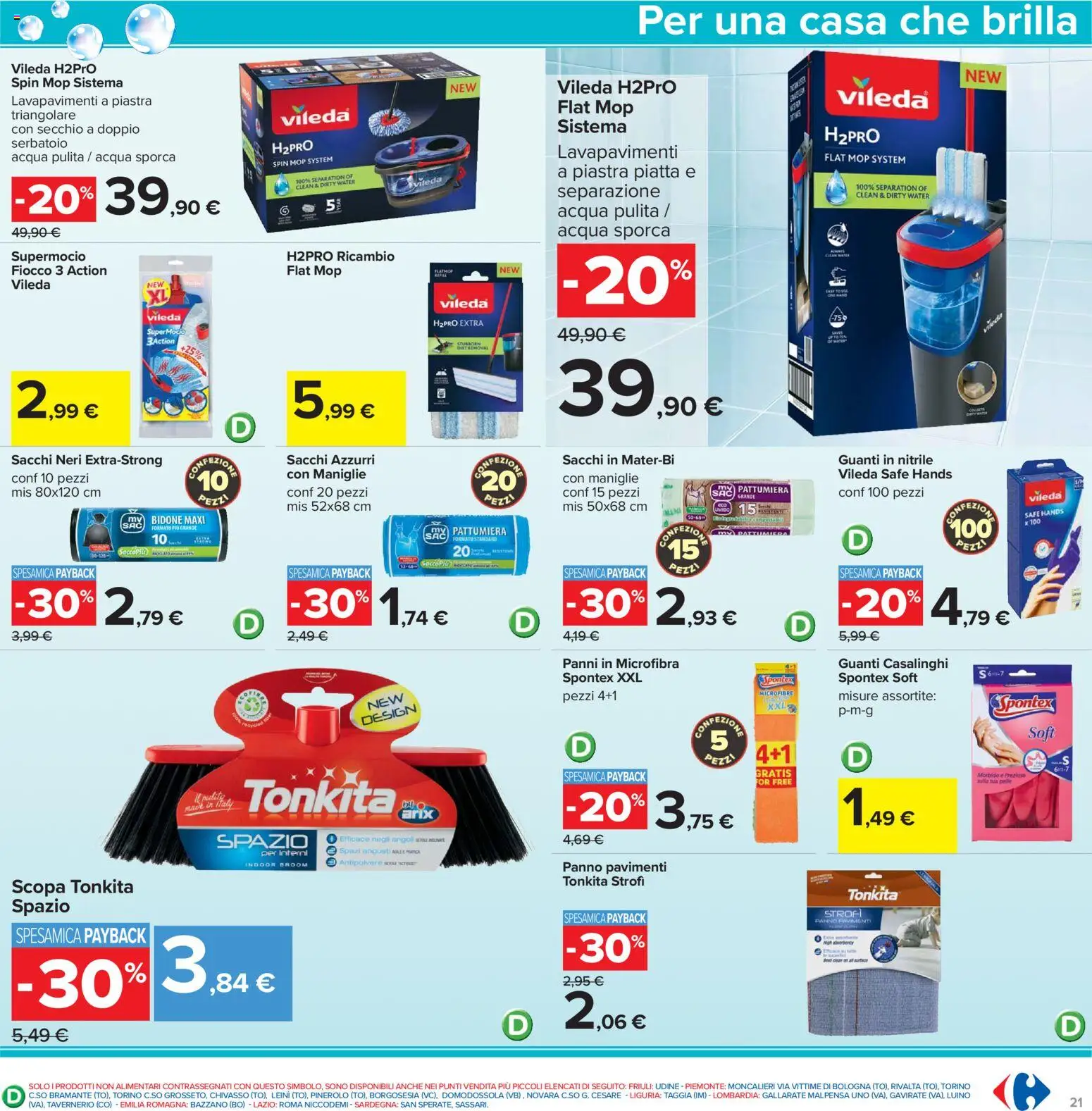 Volantino Carrefour del 07.04.2026 | Pagina: 21 | Prodotti: Acqua, Scopa, Secchio, Pattumiera