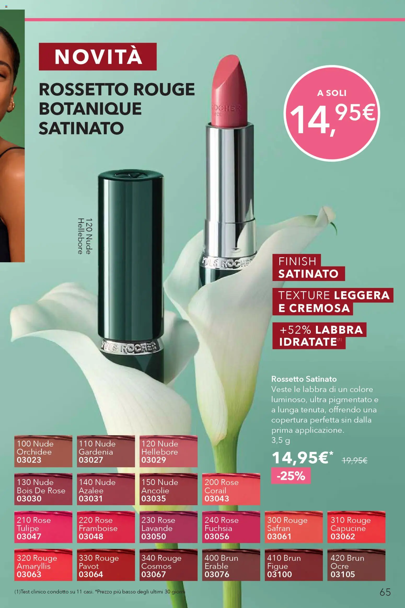 Volantino Yves Rocher del 23.04.2026 | Pagina: 65 | Prodotti: Rossetto