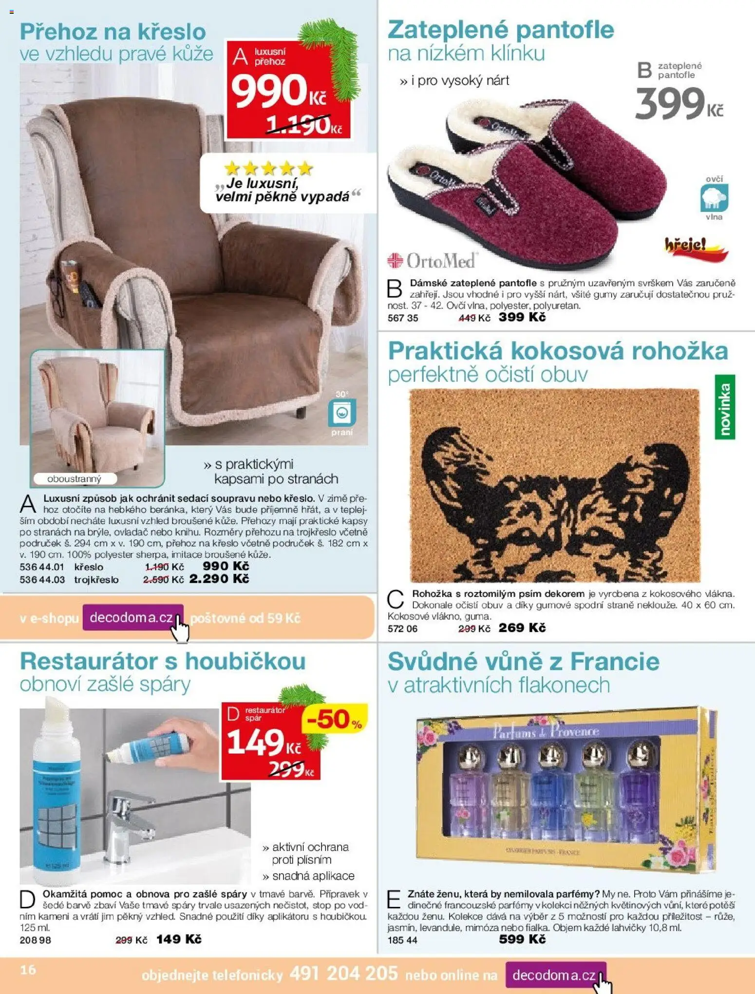Decodoma katalog od 10.11.2025 | Strana: 16 | Produkty: Přehoz, Obuv, Křeslo, Rohožka