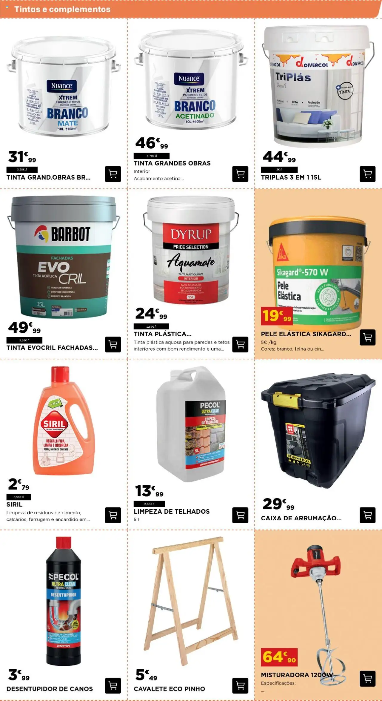 BricoMarché - Catálogo de Construção e Jardim │ válido de 17.07.2025 | Página: 8 | Produtos: Tinta, Cavalete, Caixa, Cimento