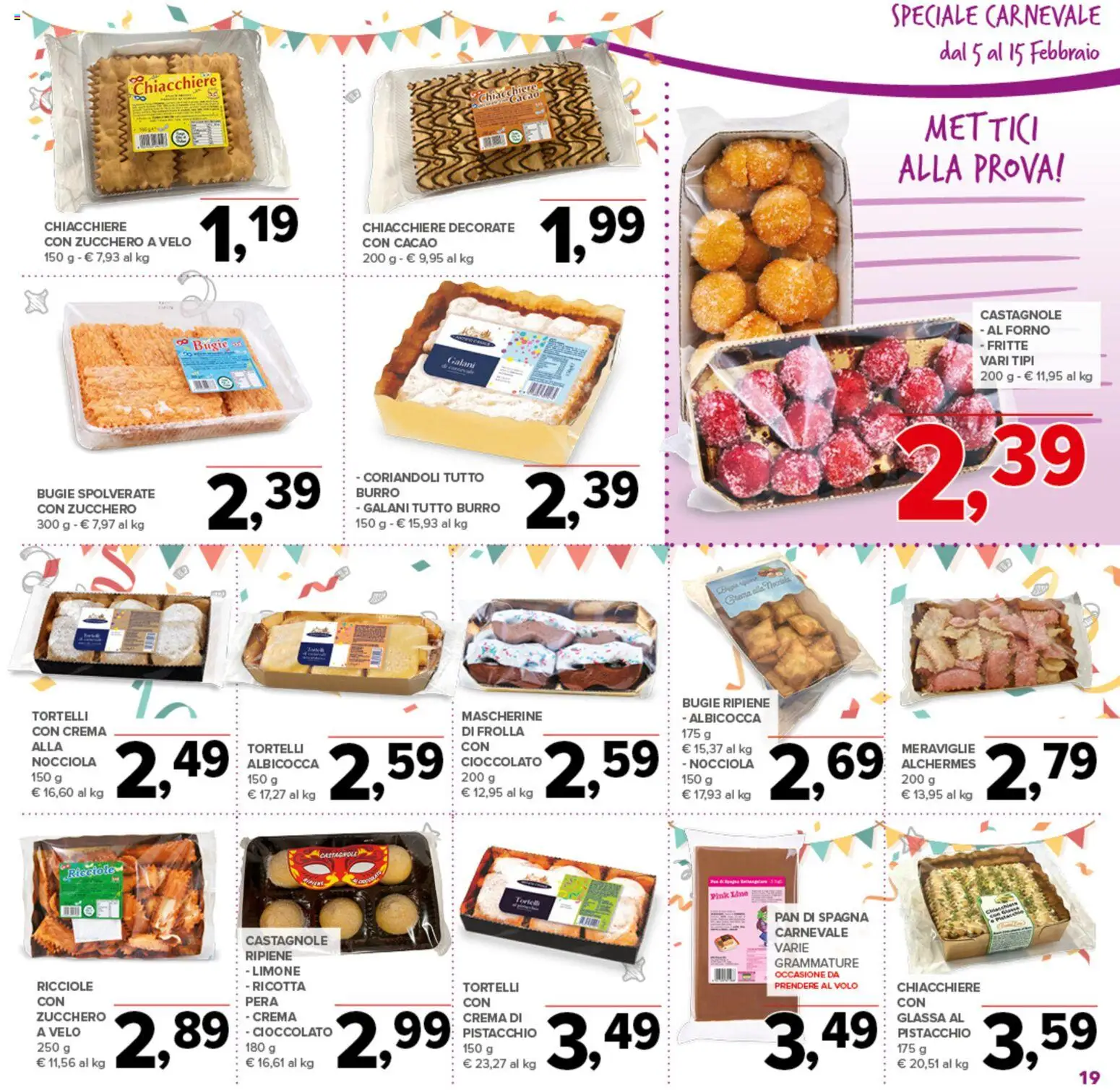 Volantino Todis del 05.02.2026 | Pagina: 19 | Prodotti: Cioccolato, Ricotta, Cacao, Glassa