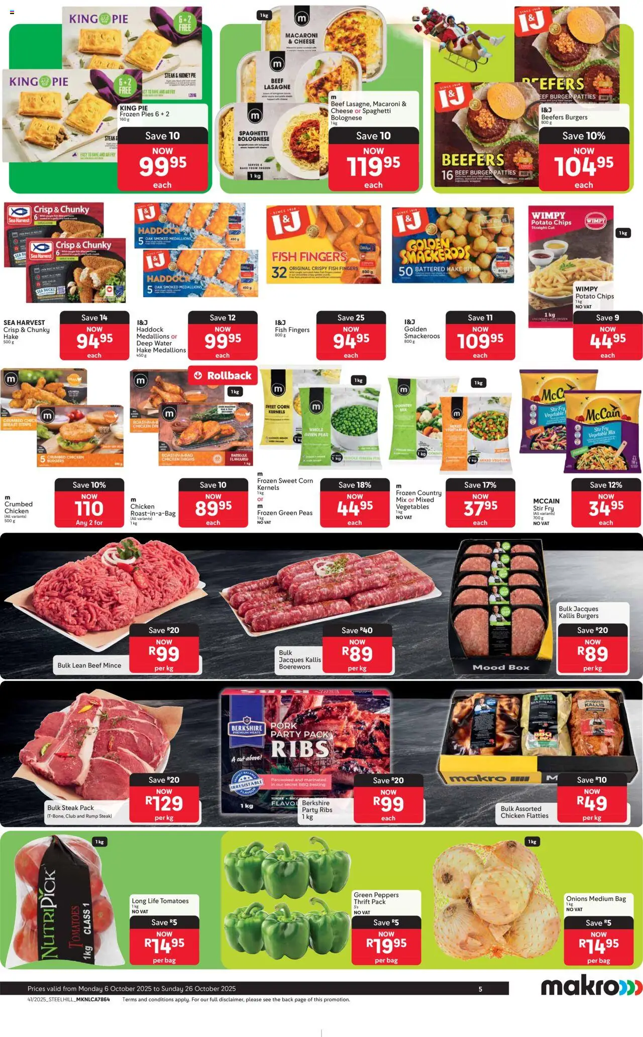 New Makro catalogue – valid from 06.10.2025 | Page: 5 | Products: Box, Ribs, Tomatoes, Vegetables