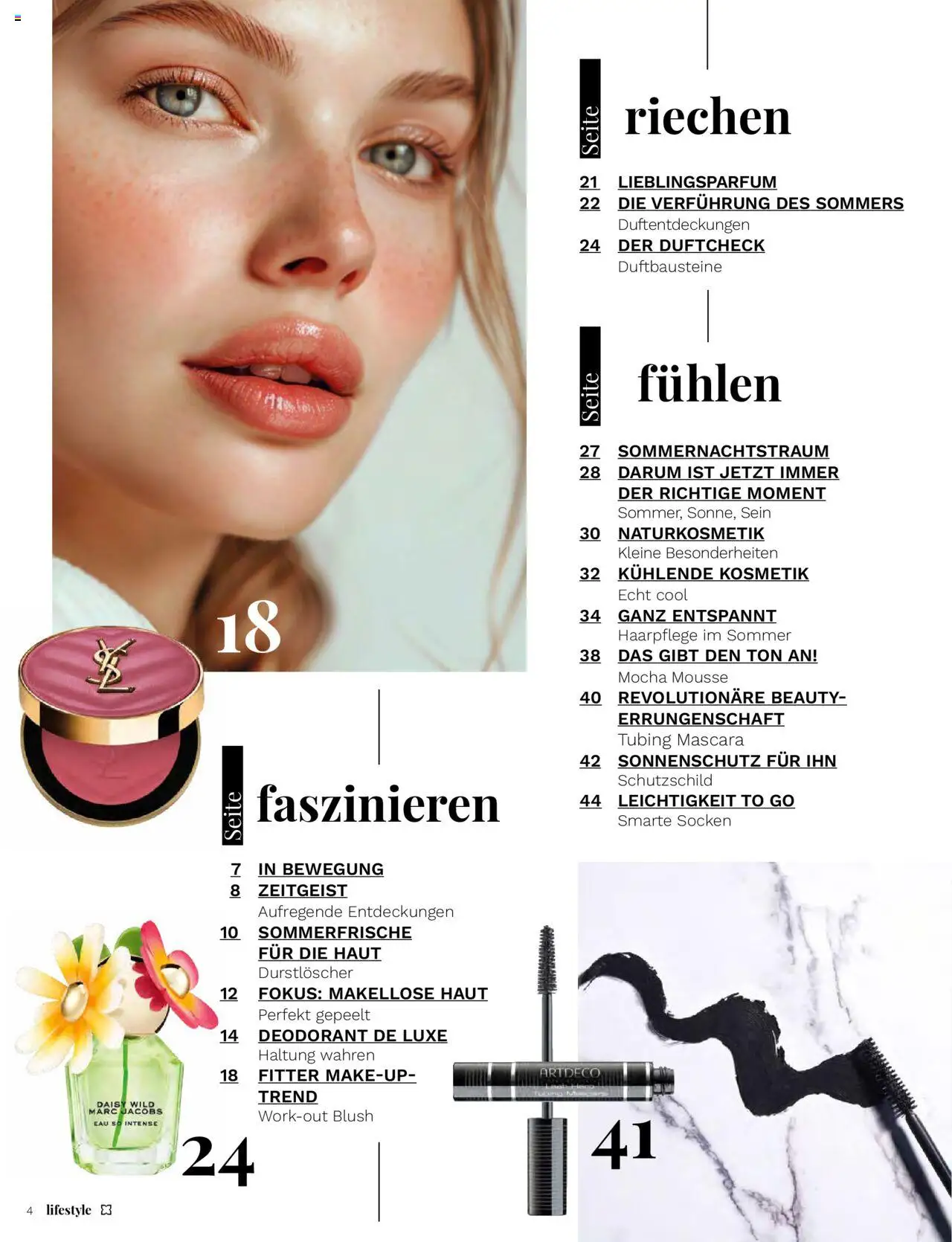 Müller Magazin ab 01.07.2025 | Seite: 4 | Produkte: Blush, Deodorant, Socken, Mascara