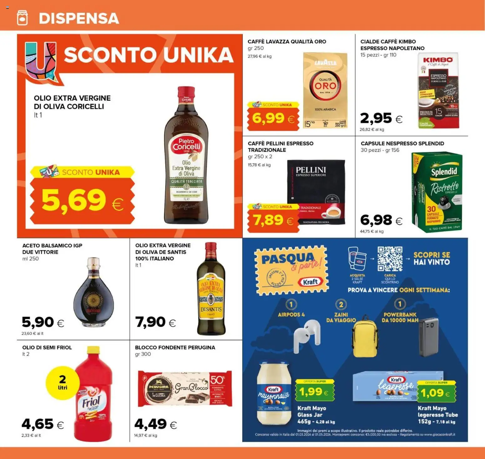 Volantino Tigre del 26.03.2026 | Pagina: 24 | Prodotti: Caffè, Olio, Olio extra vergine, Airpods