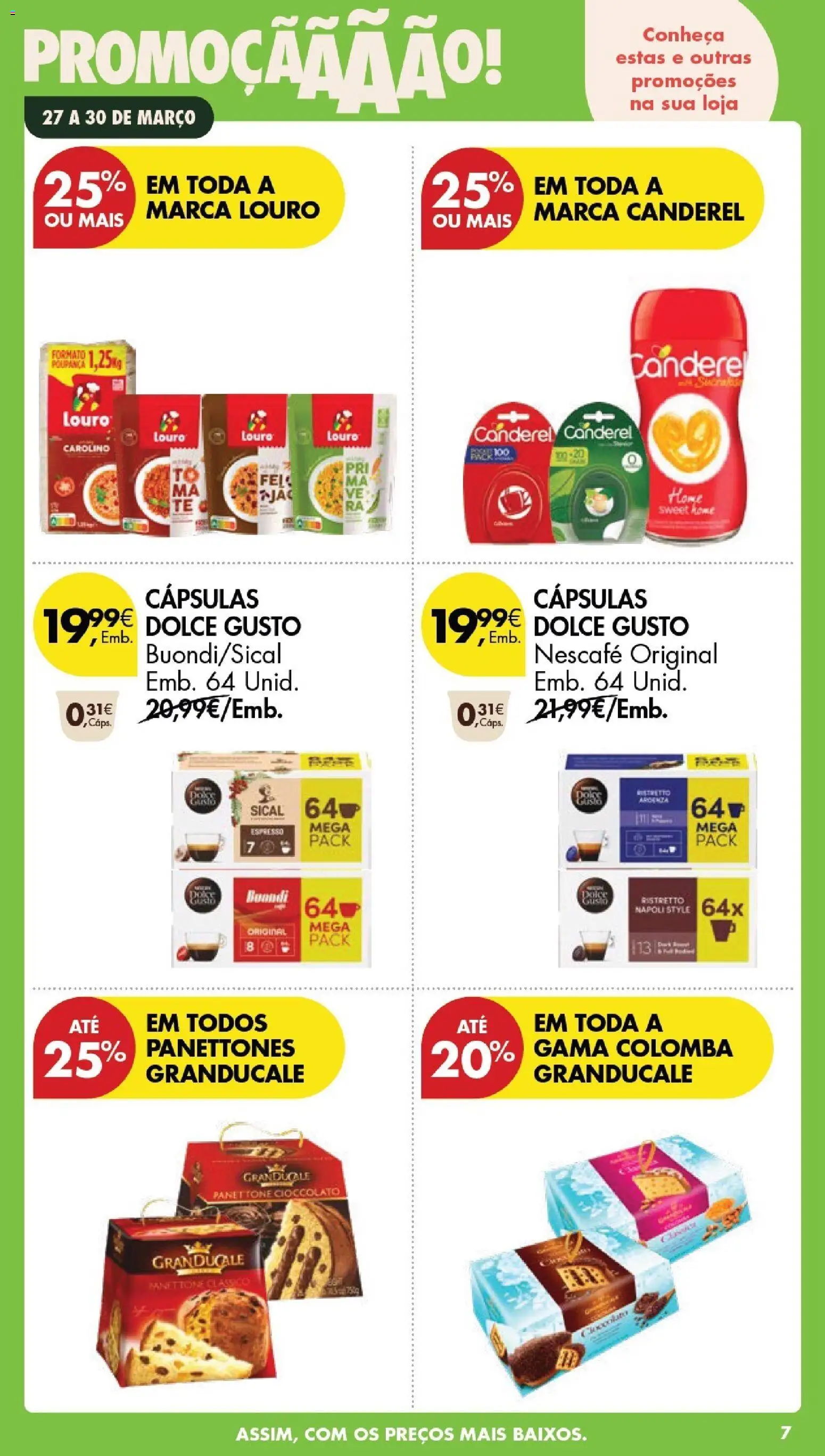 Pingo Doce Poupe este Fim de Semana │ válido de 27.03.2026 | Página: 7 | Produtos: Louro, Capsulas dolce gusto, Arroz, Dolce gusto